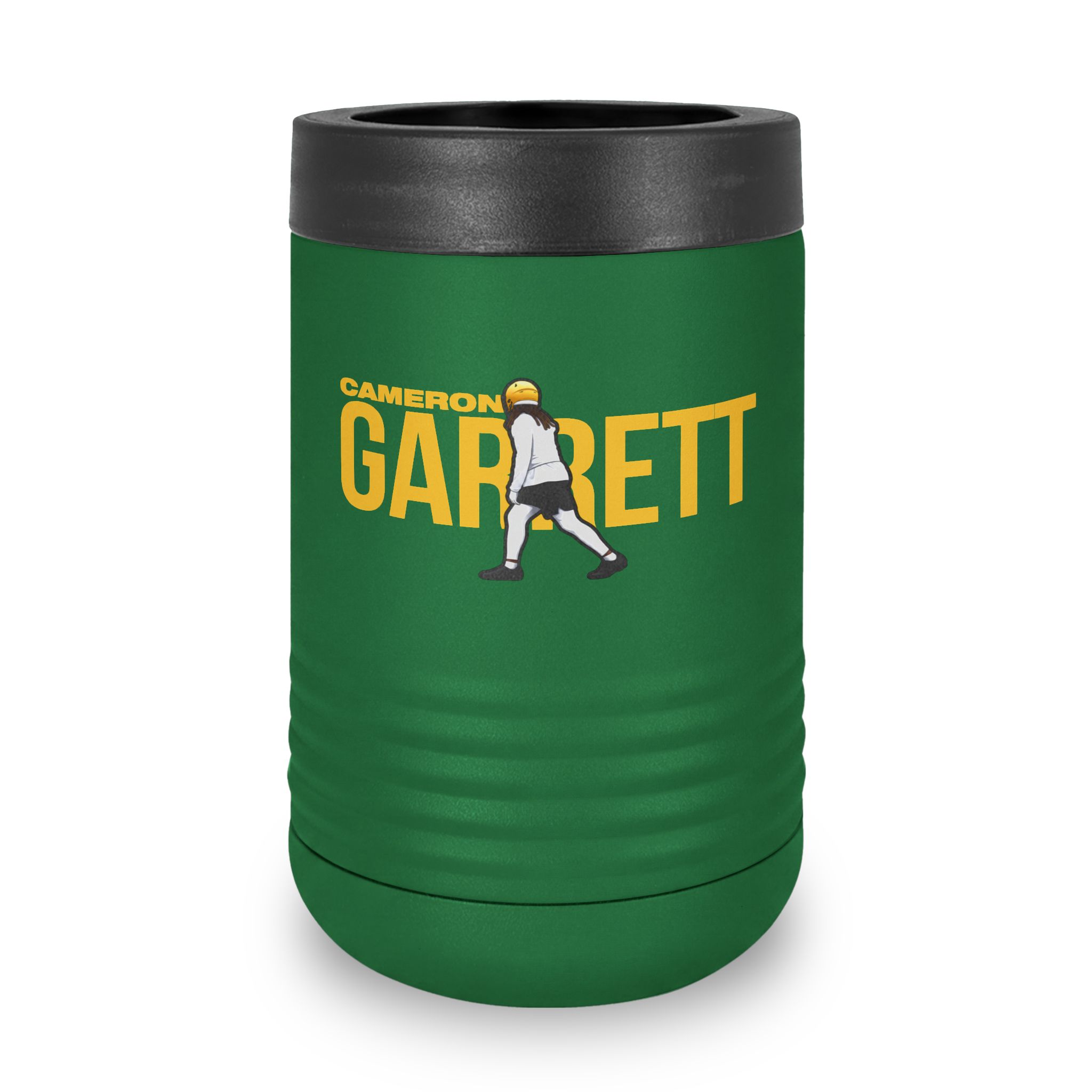 Stainless Can Cooler — character_player_name in Green