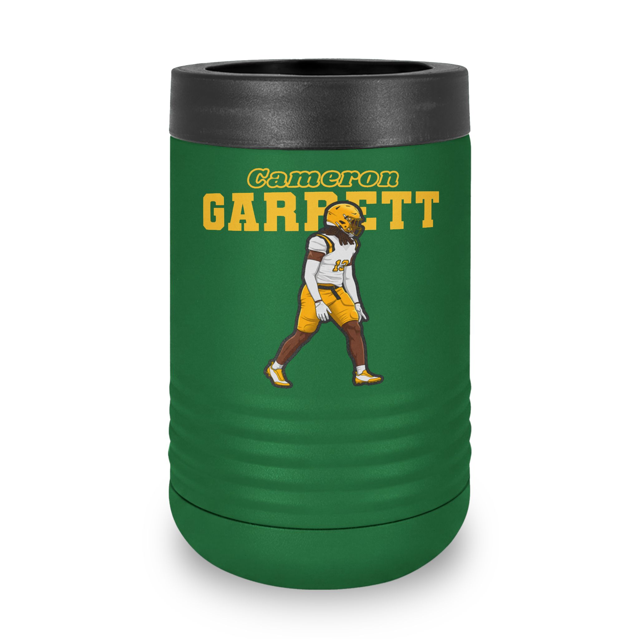 Stainless Can Cooler — character_name_arch in Green