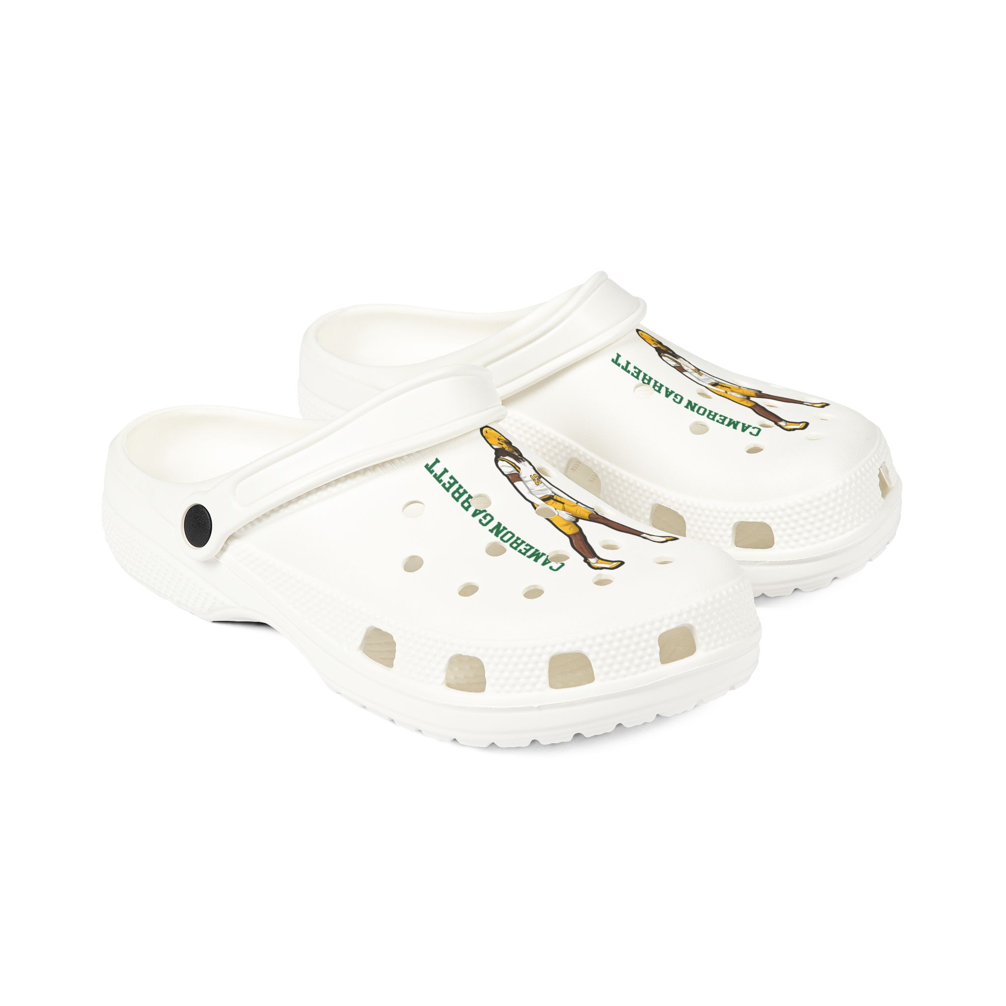 Rubber Clogs — character_name_vertical in White