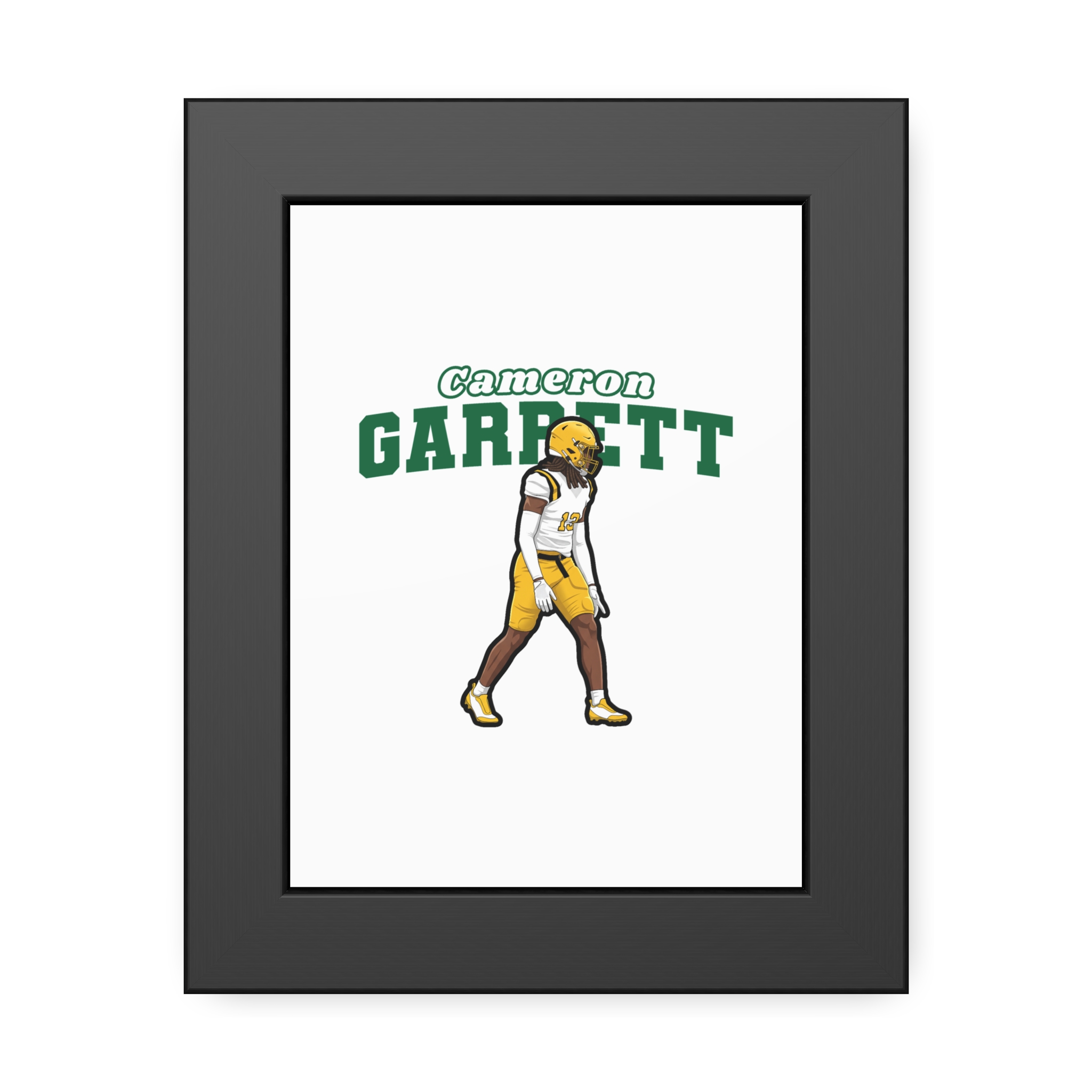 Framed Poster — character_name_arch in Black