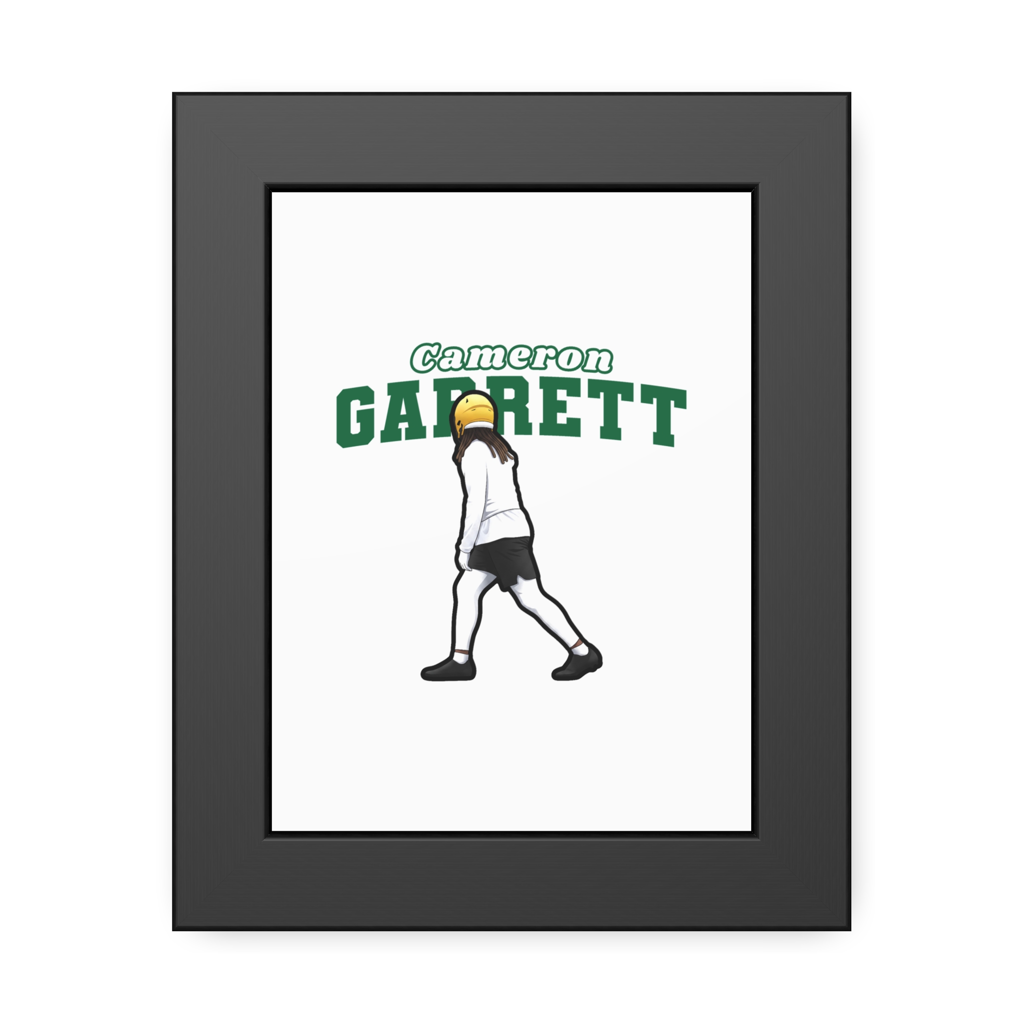 Framed Poster — character_name_arch in Black