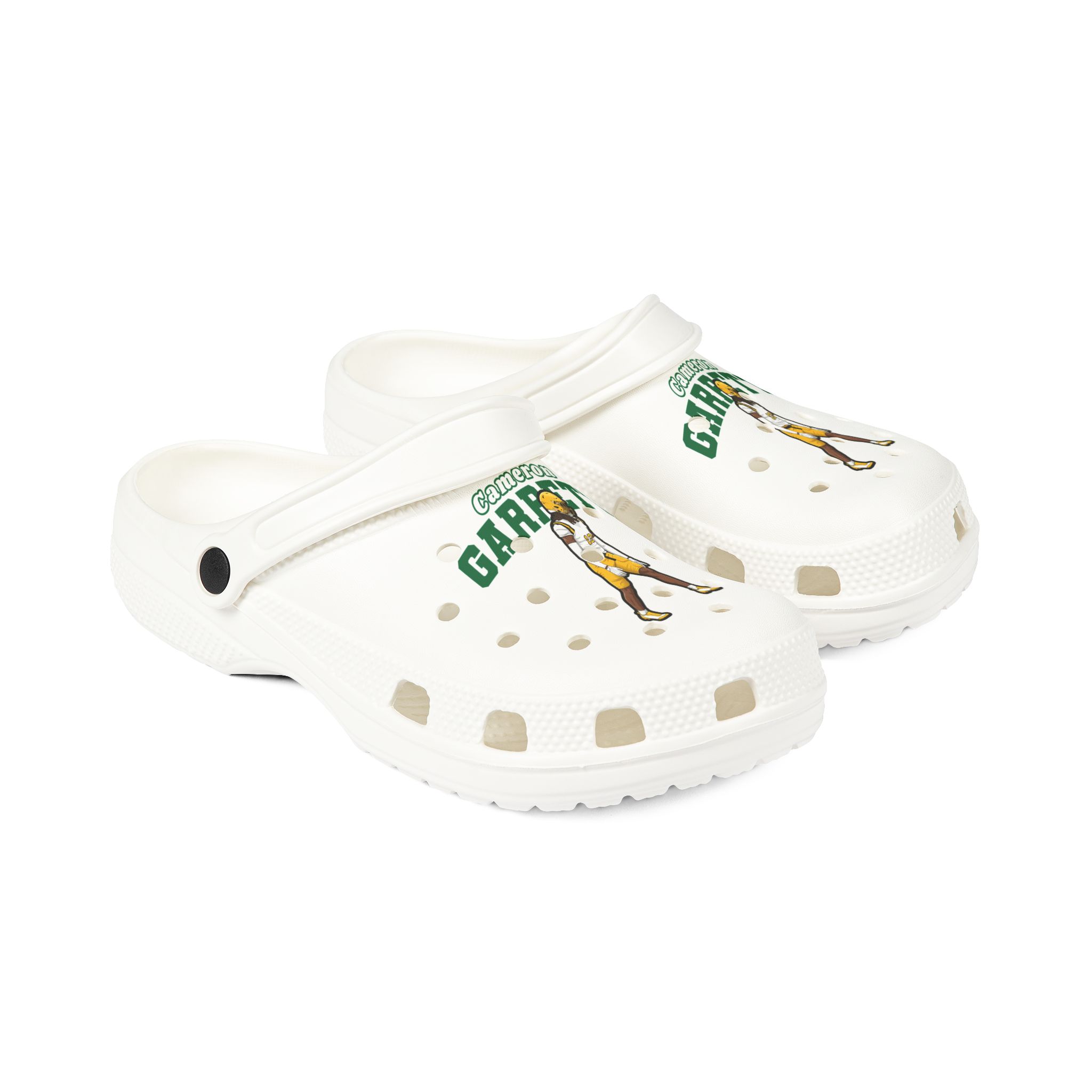 Rubber Clogs — character_name_arch in White