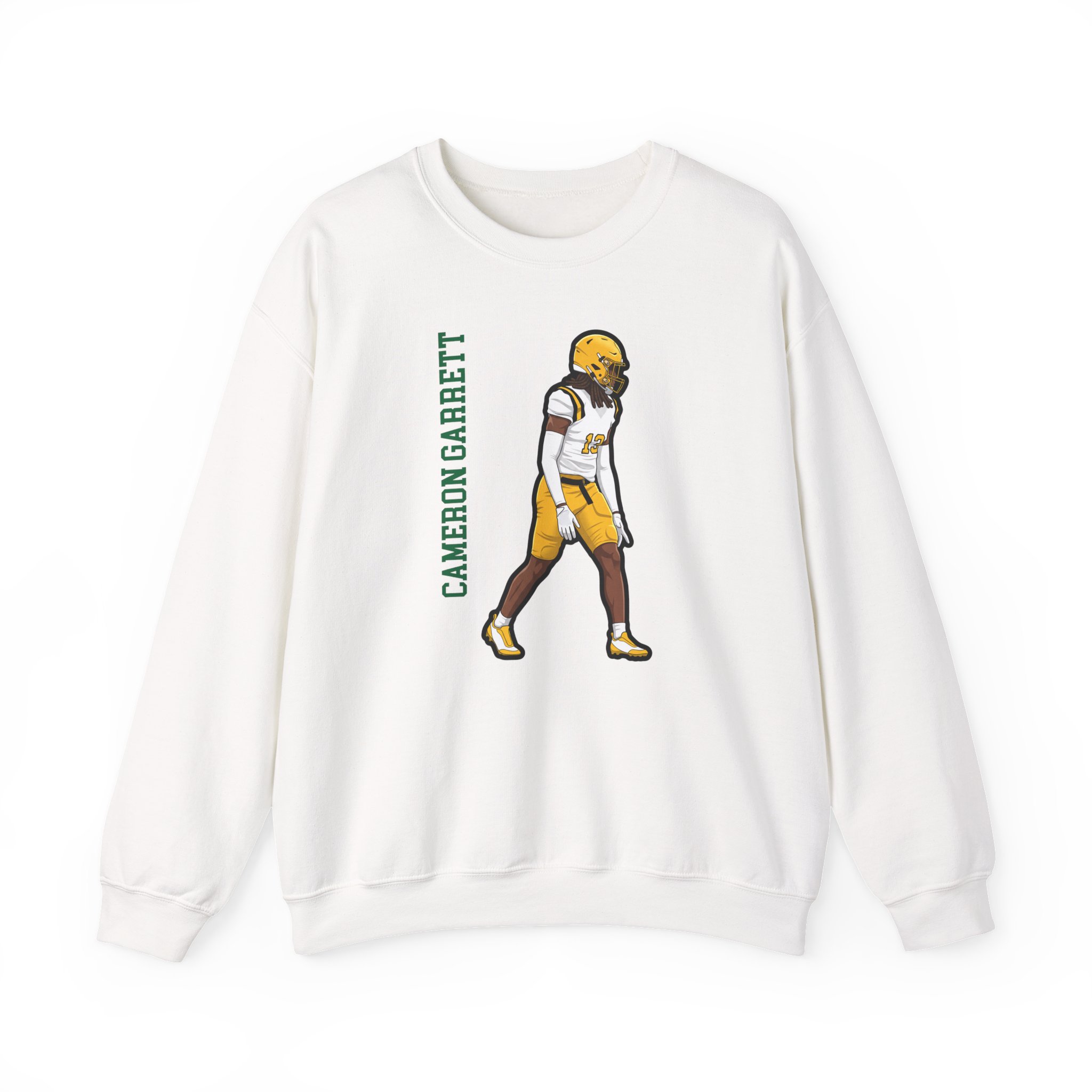 Crewneck Sweatshirt — character_name_vertical in White