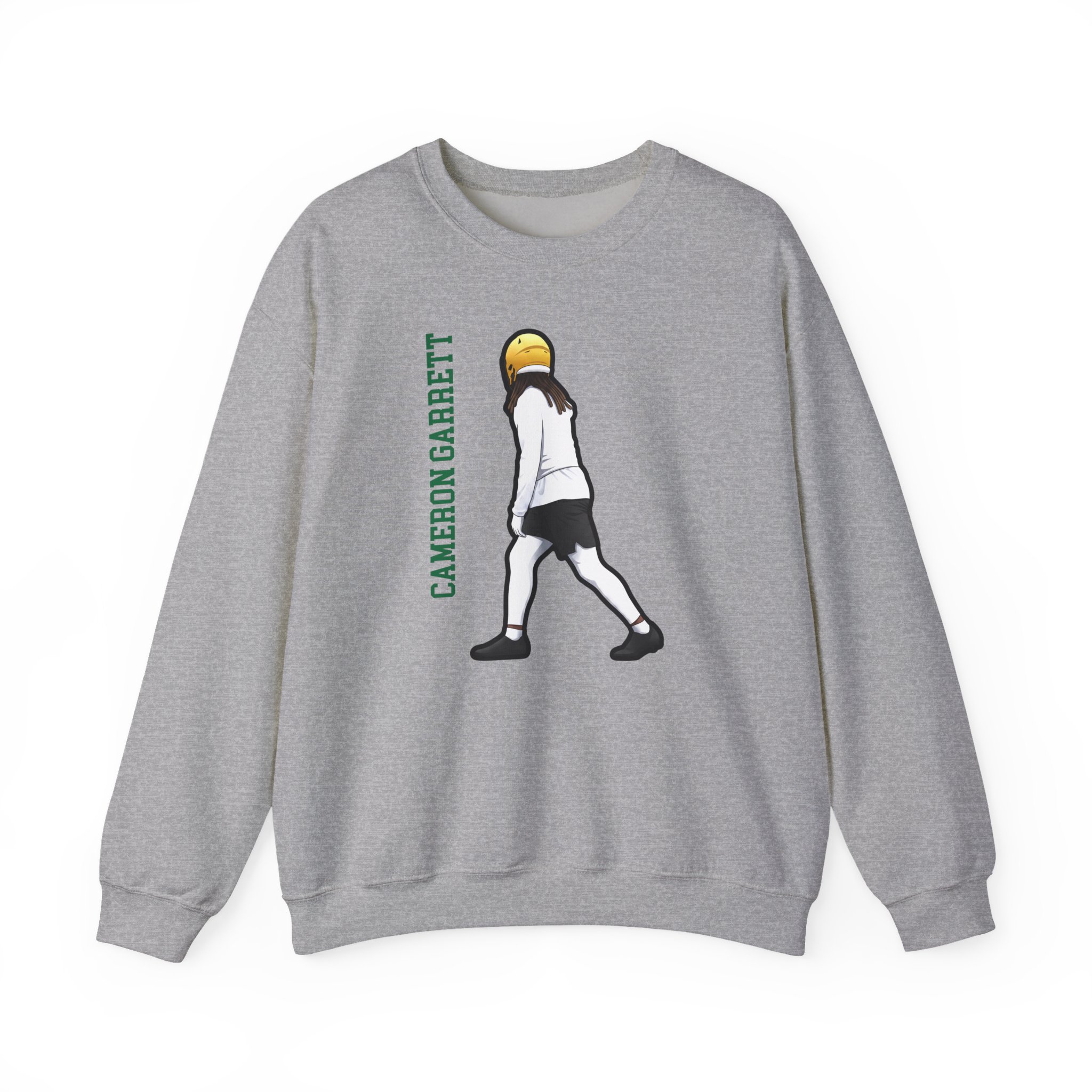 Crewneck Sweatshirt — character_name_vertical in Grey