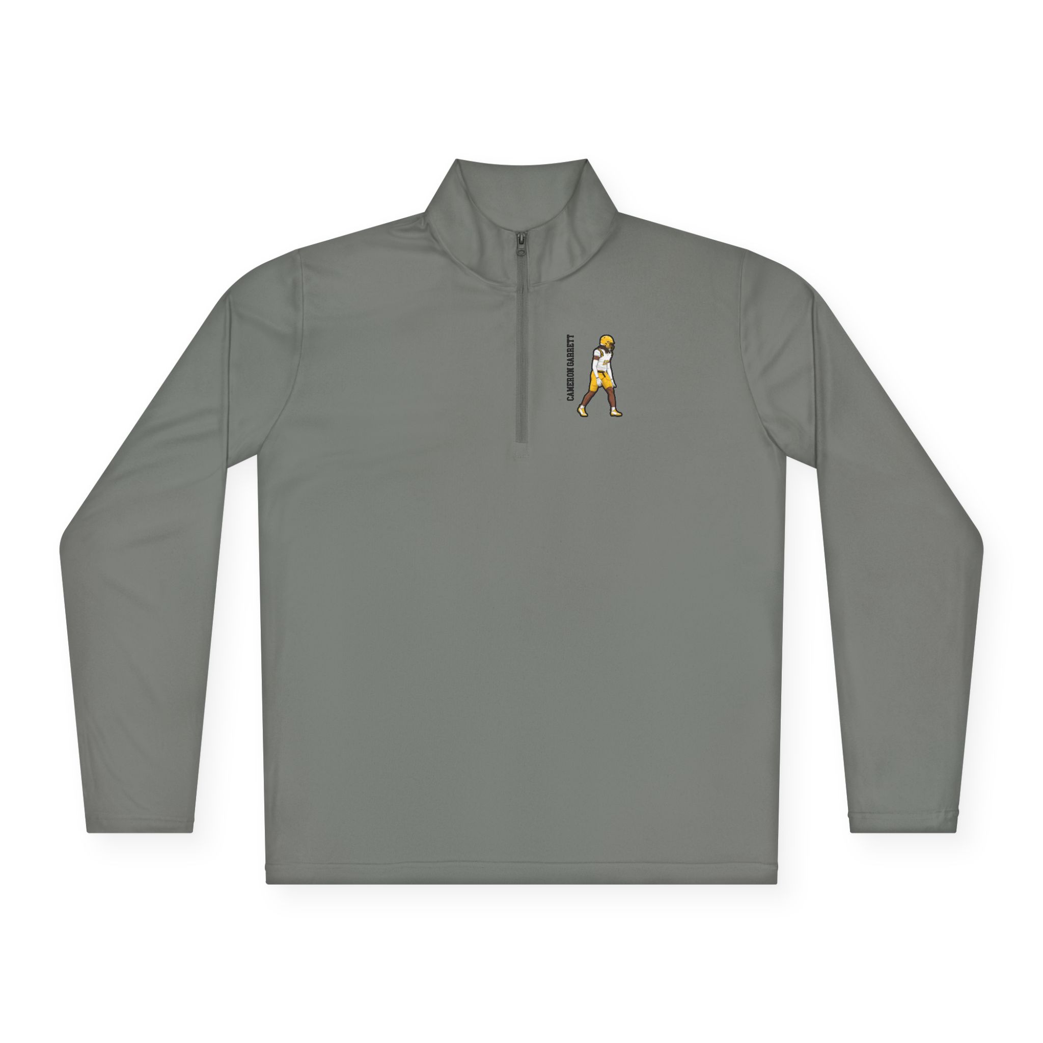 Q-Zip Pullover — character_name_vertical in Grey
