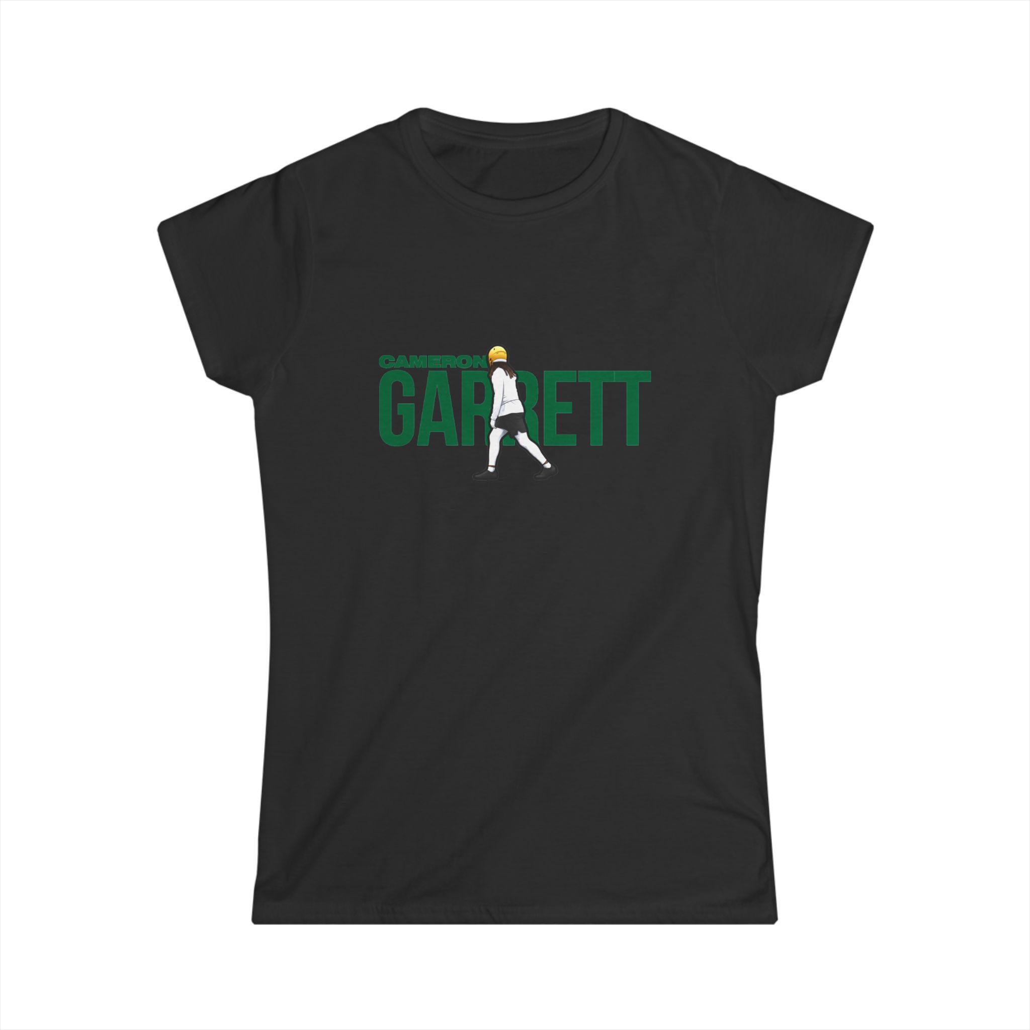 Women's Softstyle Tee — character_player_name in Black