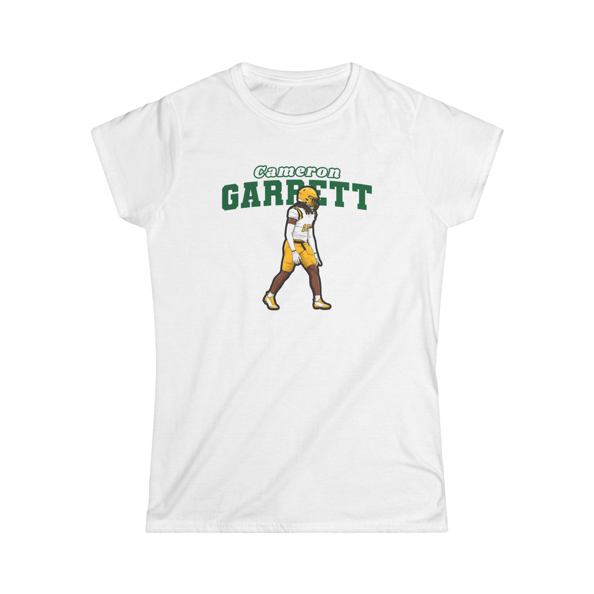Women's Softstyle Tee — character_name_arch in White