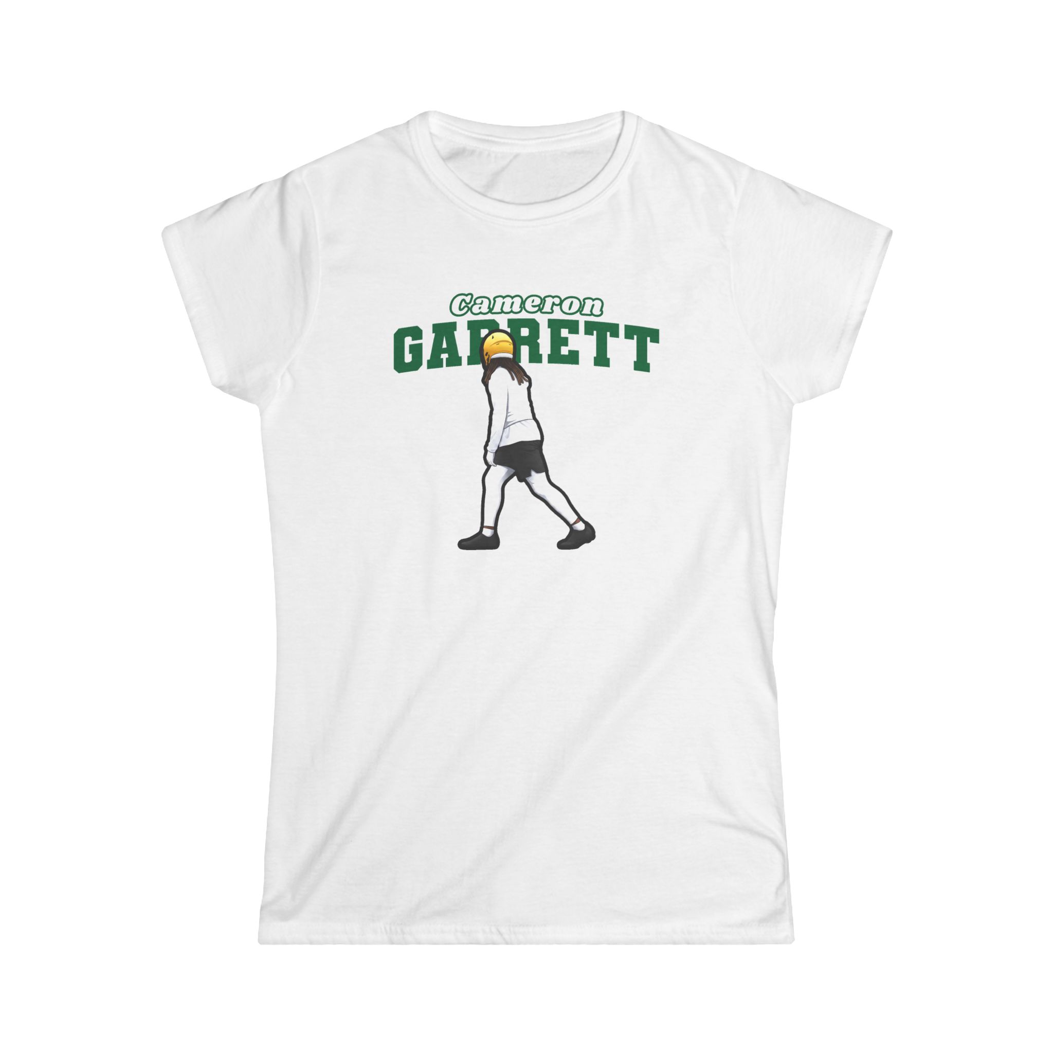 Women's Softstyle Tee — character_name_arch in White