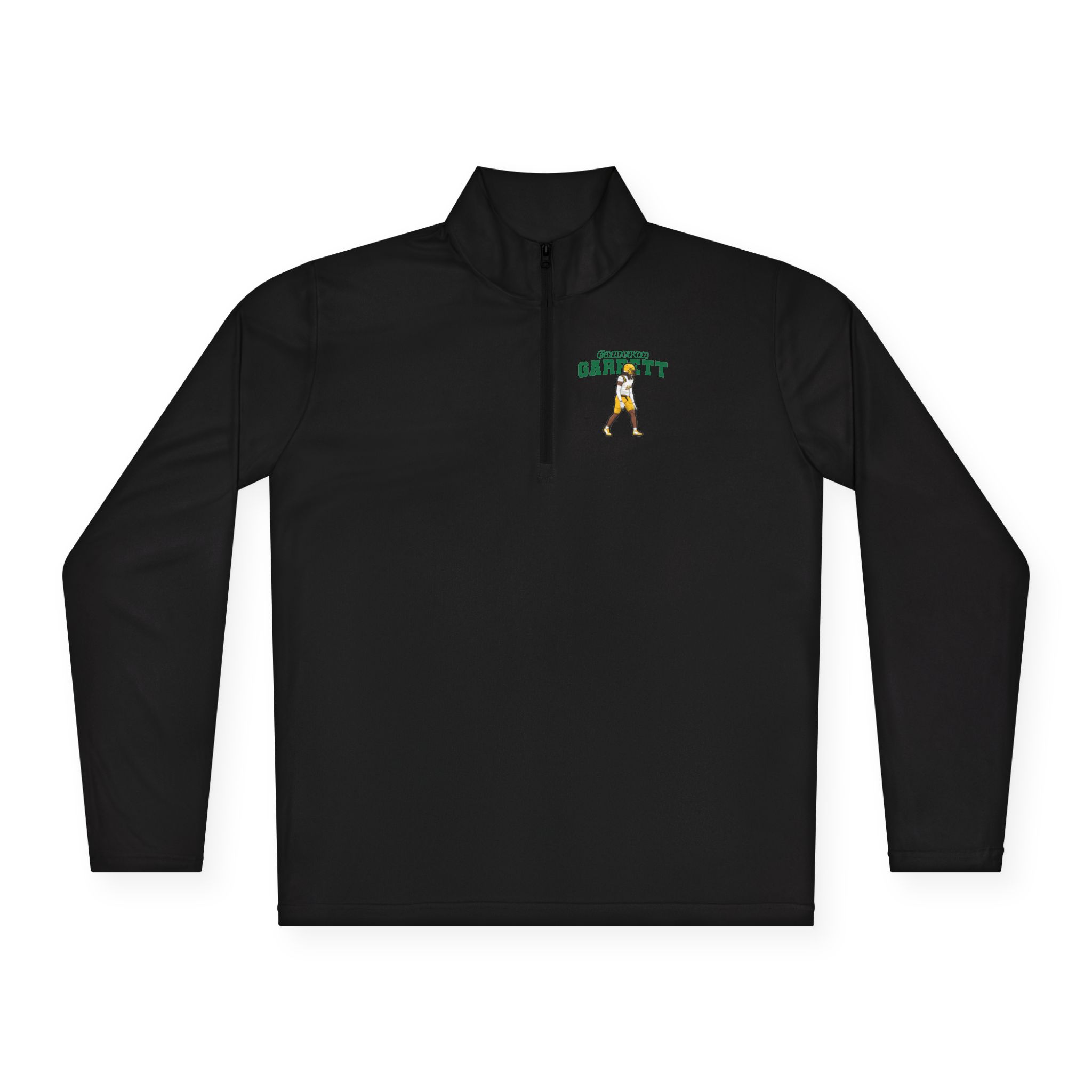 Q-Zip Pullover — character_name_arch in Black