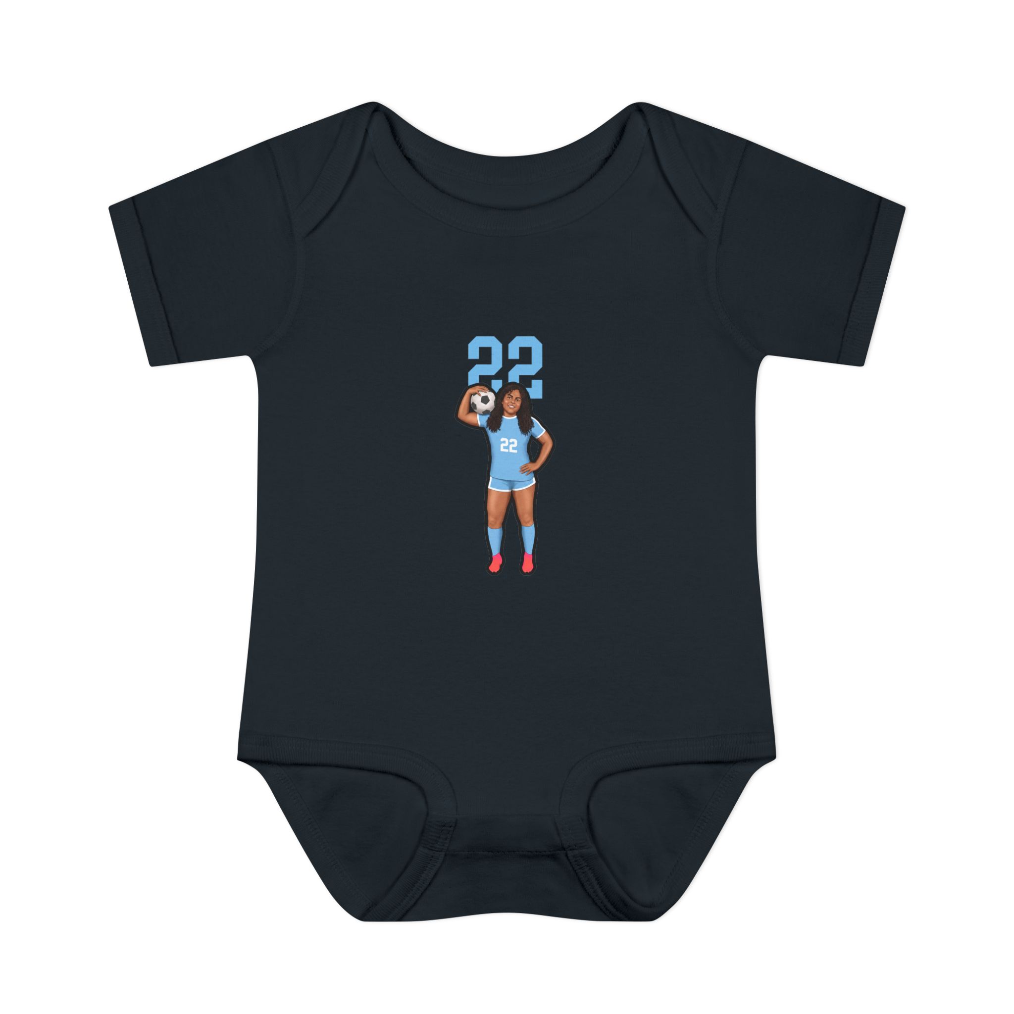 Baby Onesie — character_number_top in Black