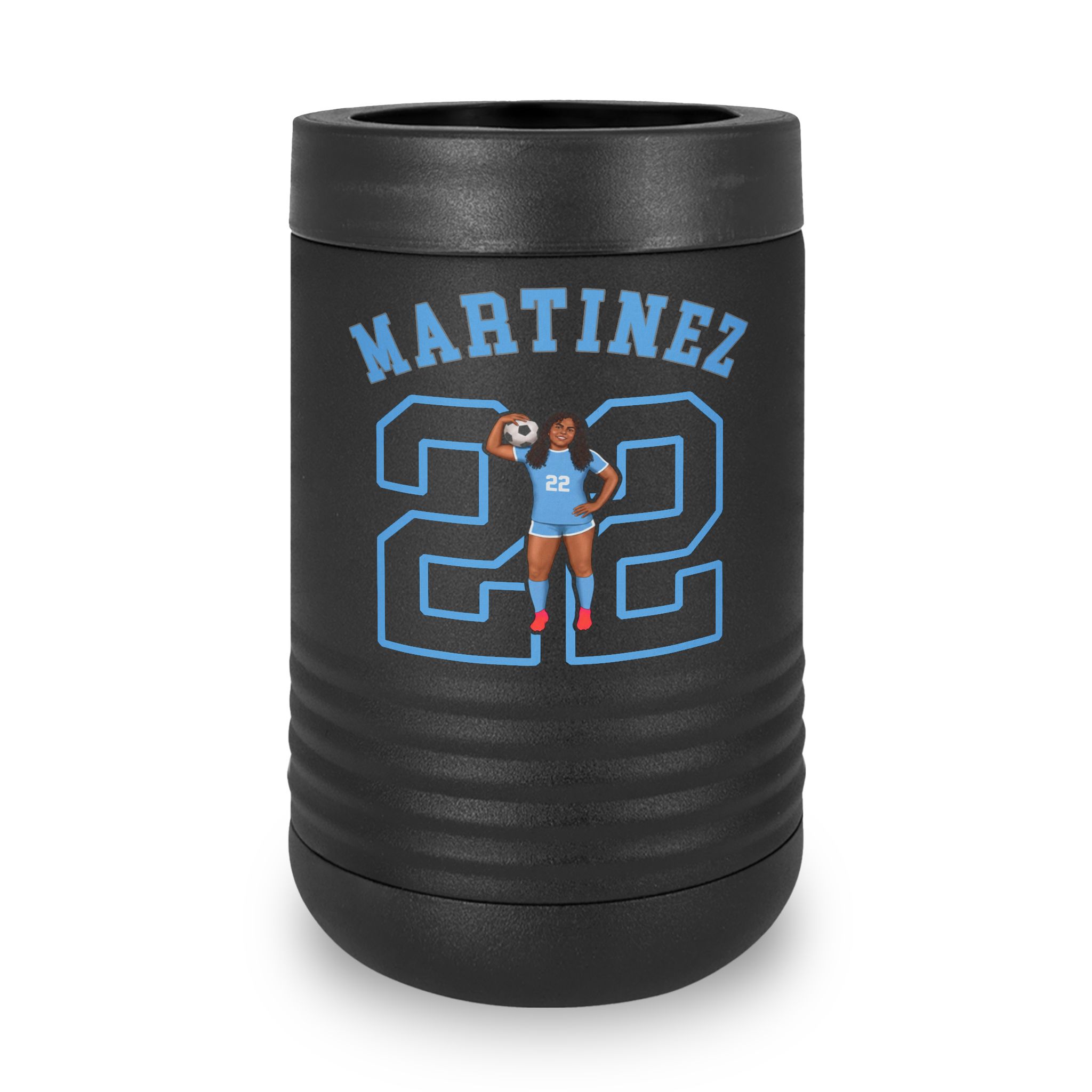 Stainless Can Cooler — character_shirsey_arch in Black