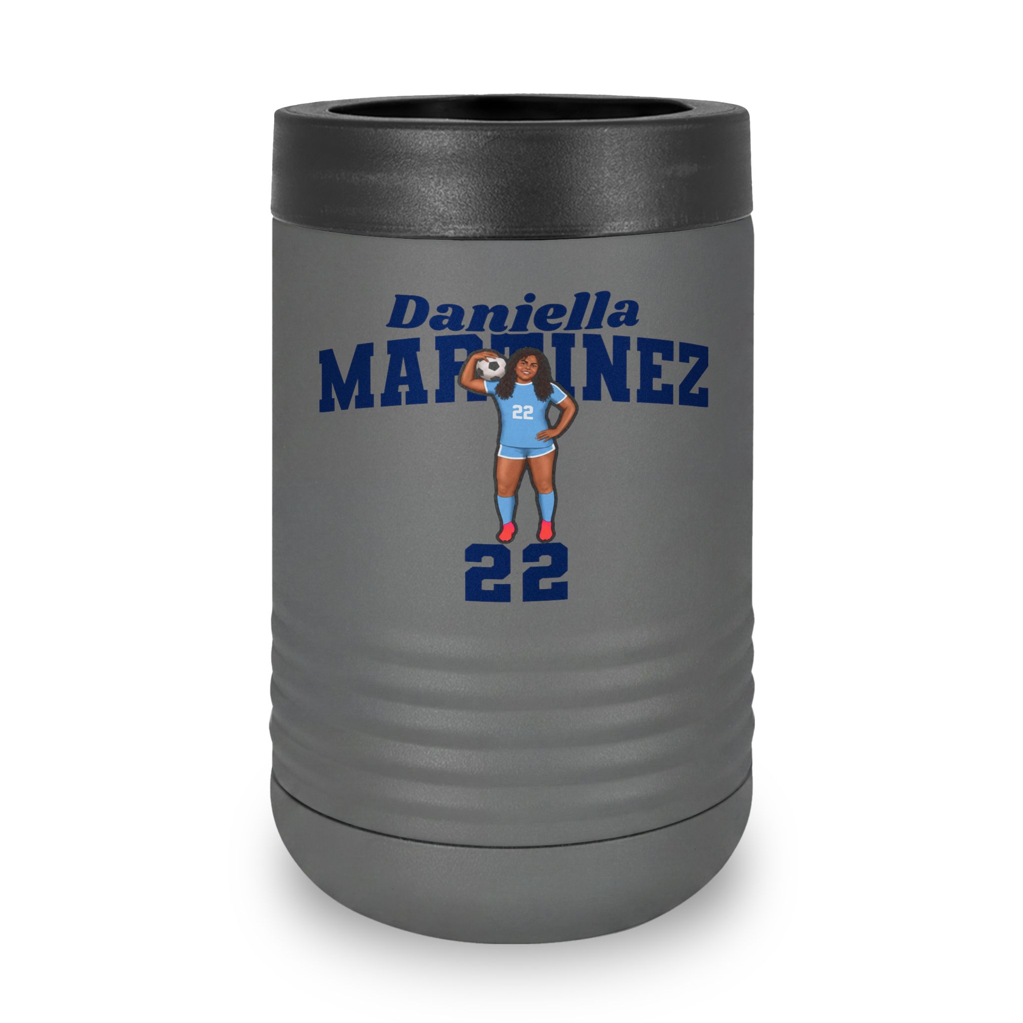 Stainless Can Cooler — character_signature_arch in Grey
