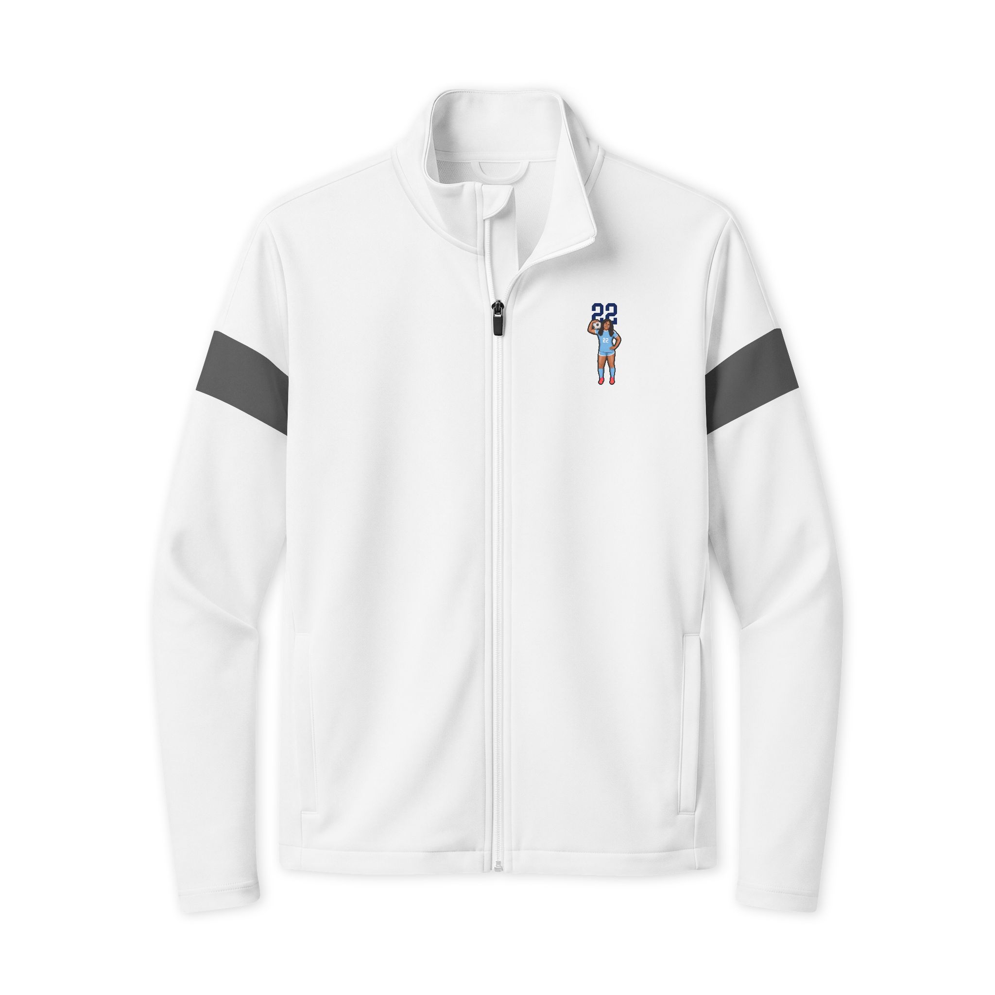 Travel Full-Zip Jacket — character_number_top in White/ Iron Grey