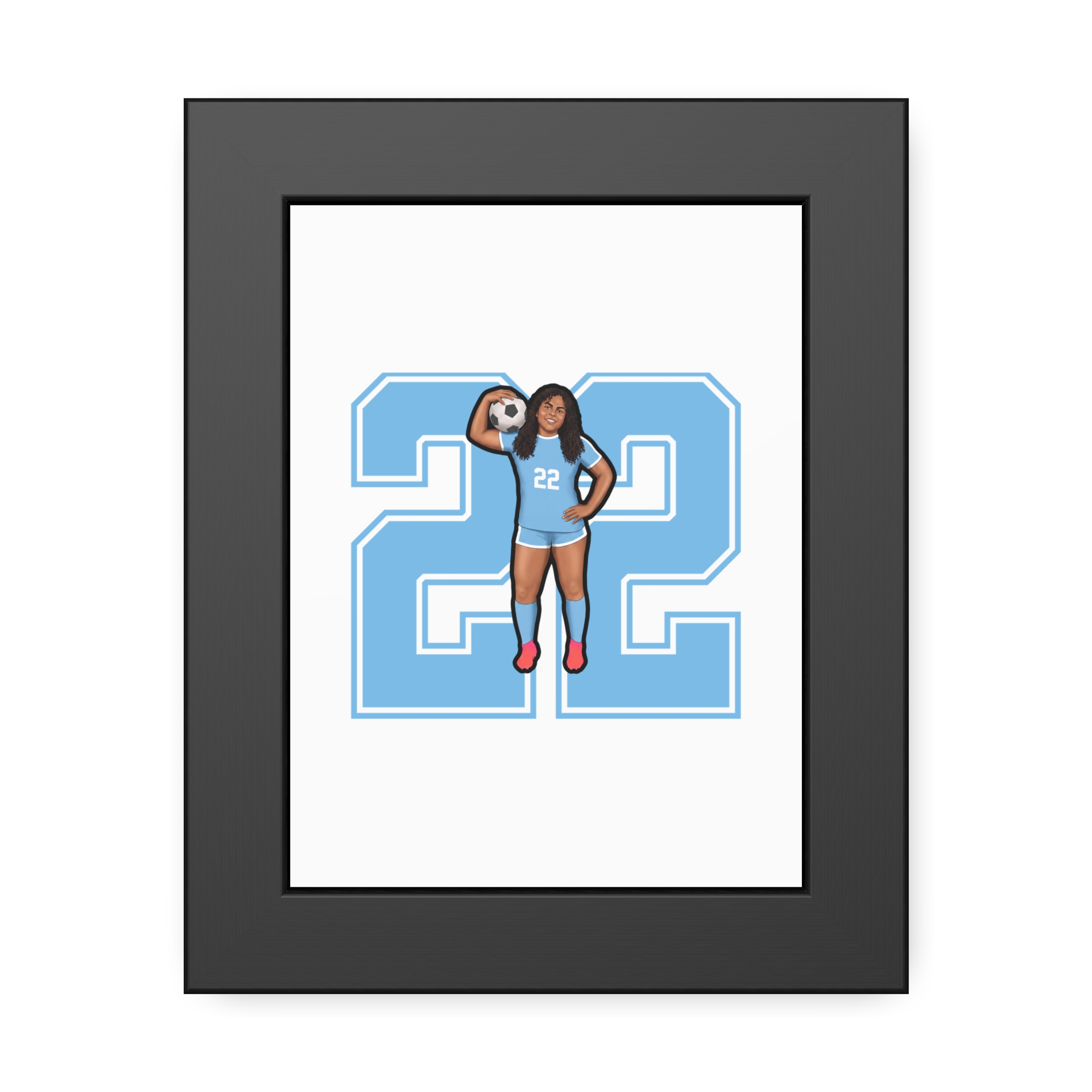 Framed Poster — character_number in Black