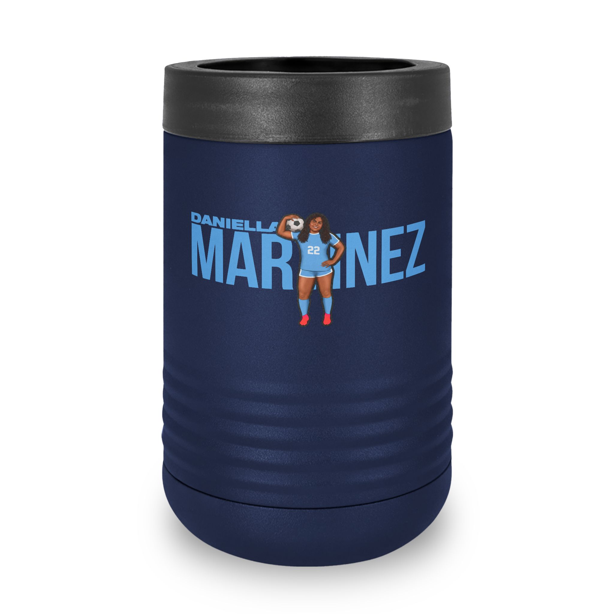 Stainless Can Cooler — character_player_name in Navy
