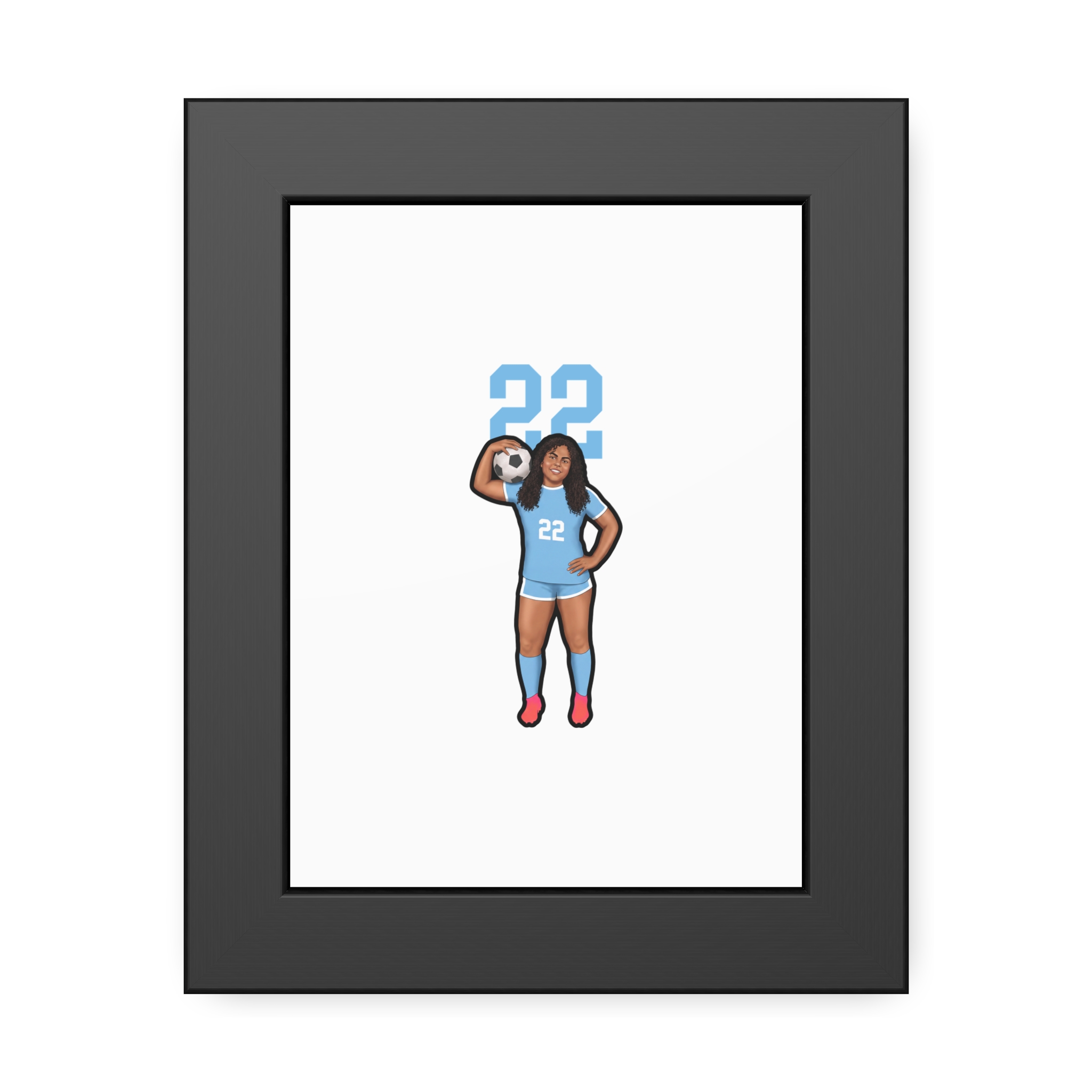 Framed Poster — character_number_top in Black