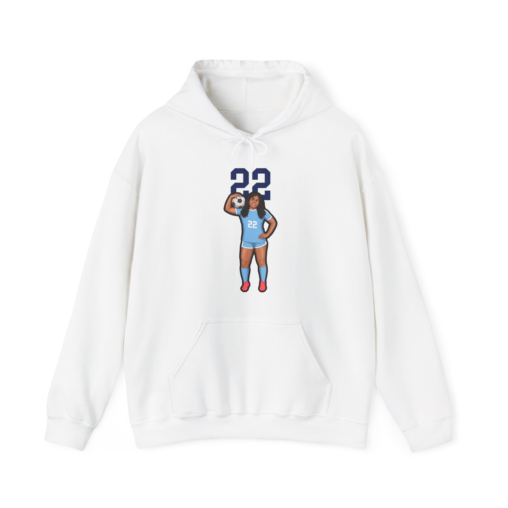 Hoodie — character_number_top in White