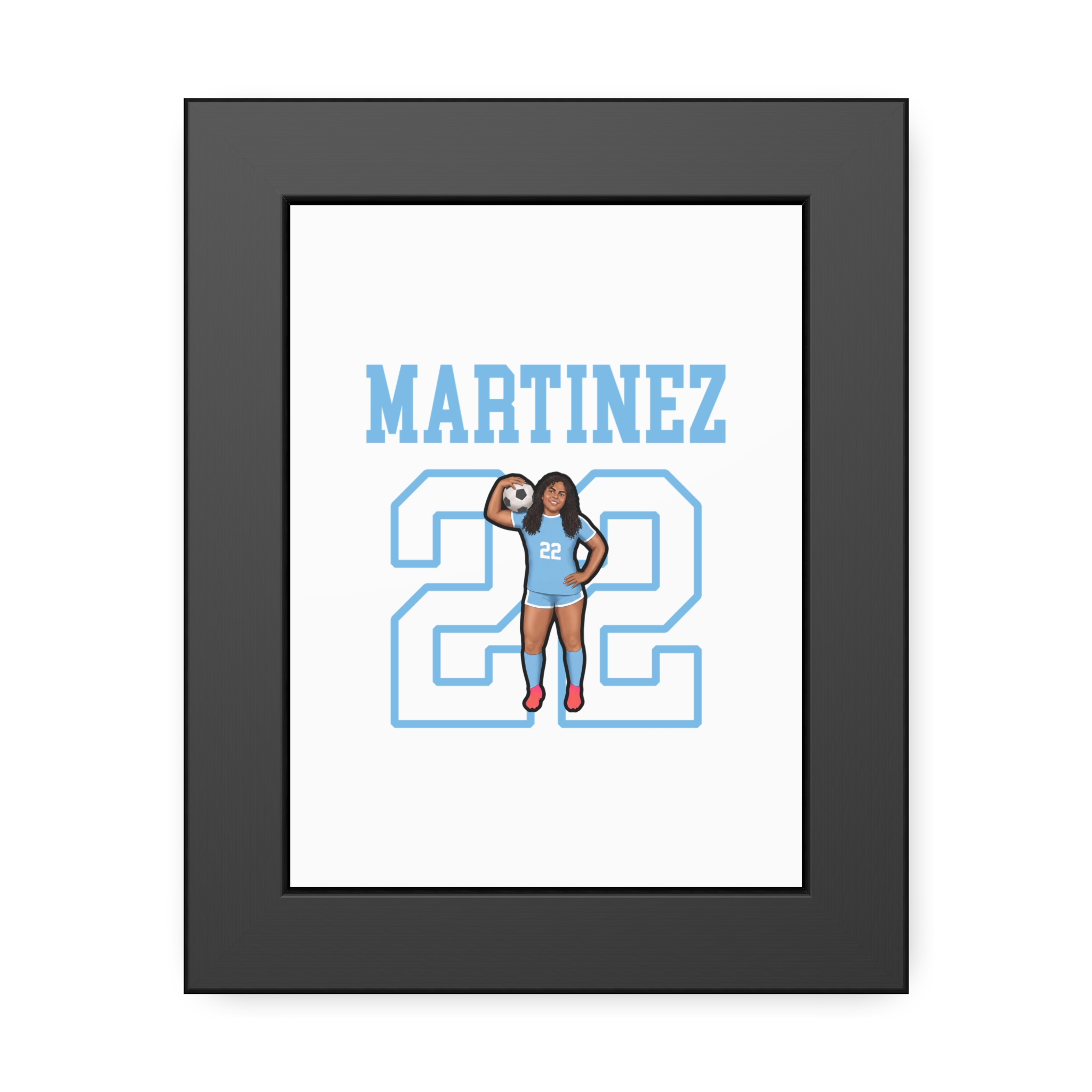 Framed Poster — character_shirsey in Black