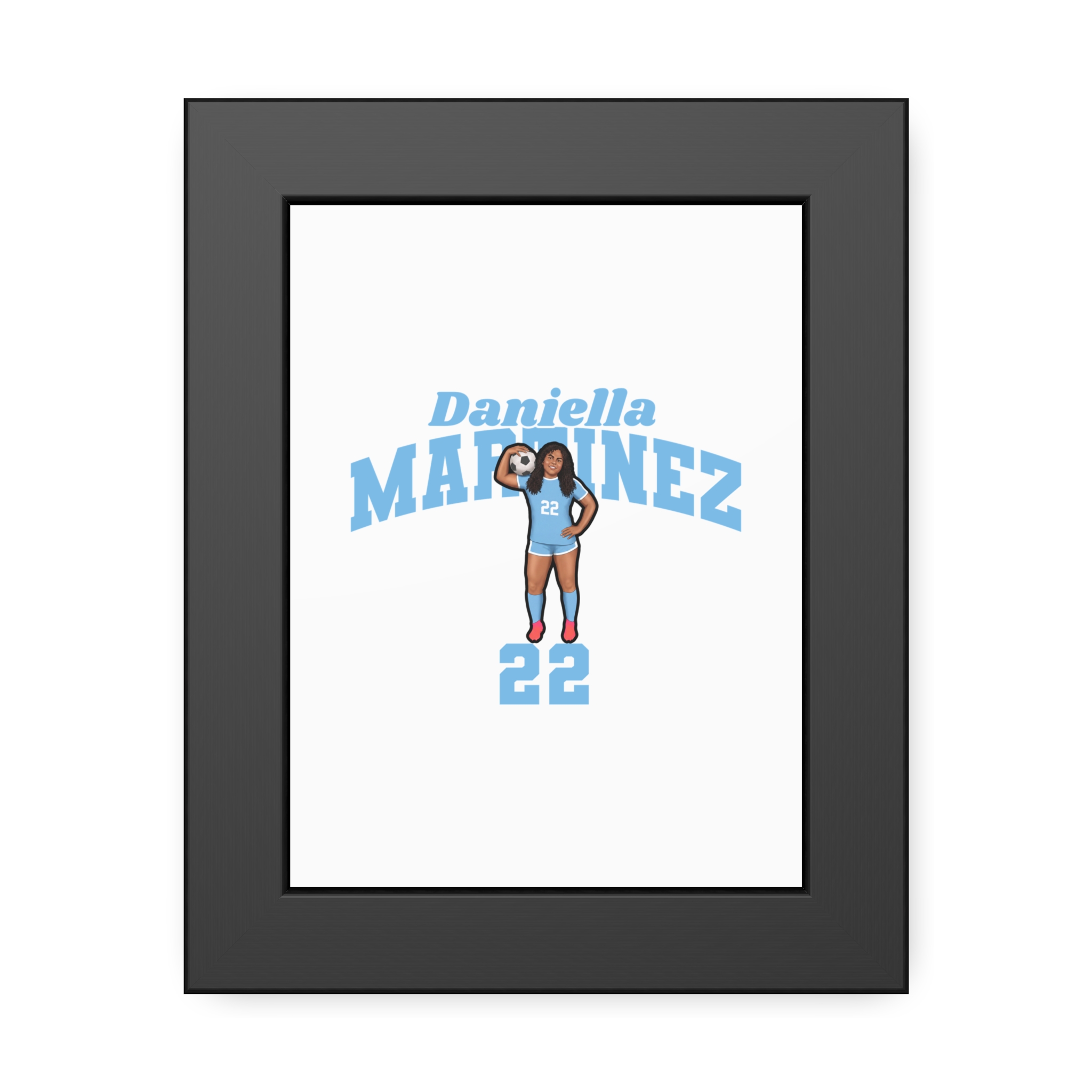 Framed Poster — character_signature_arch in Black