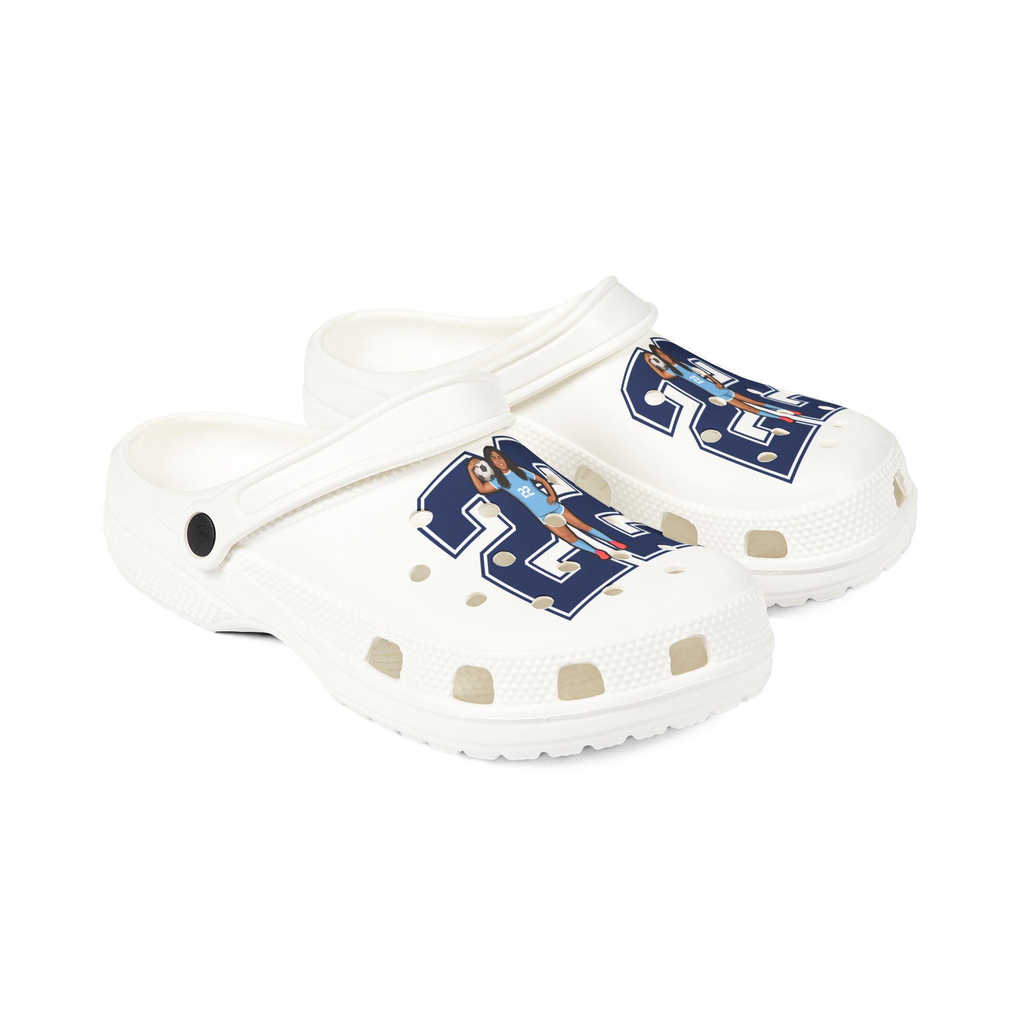 Rubber Clogs — character_number in White
