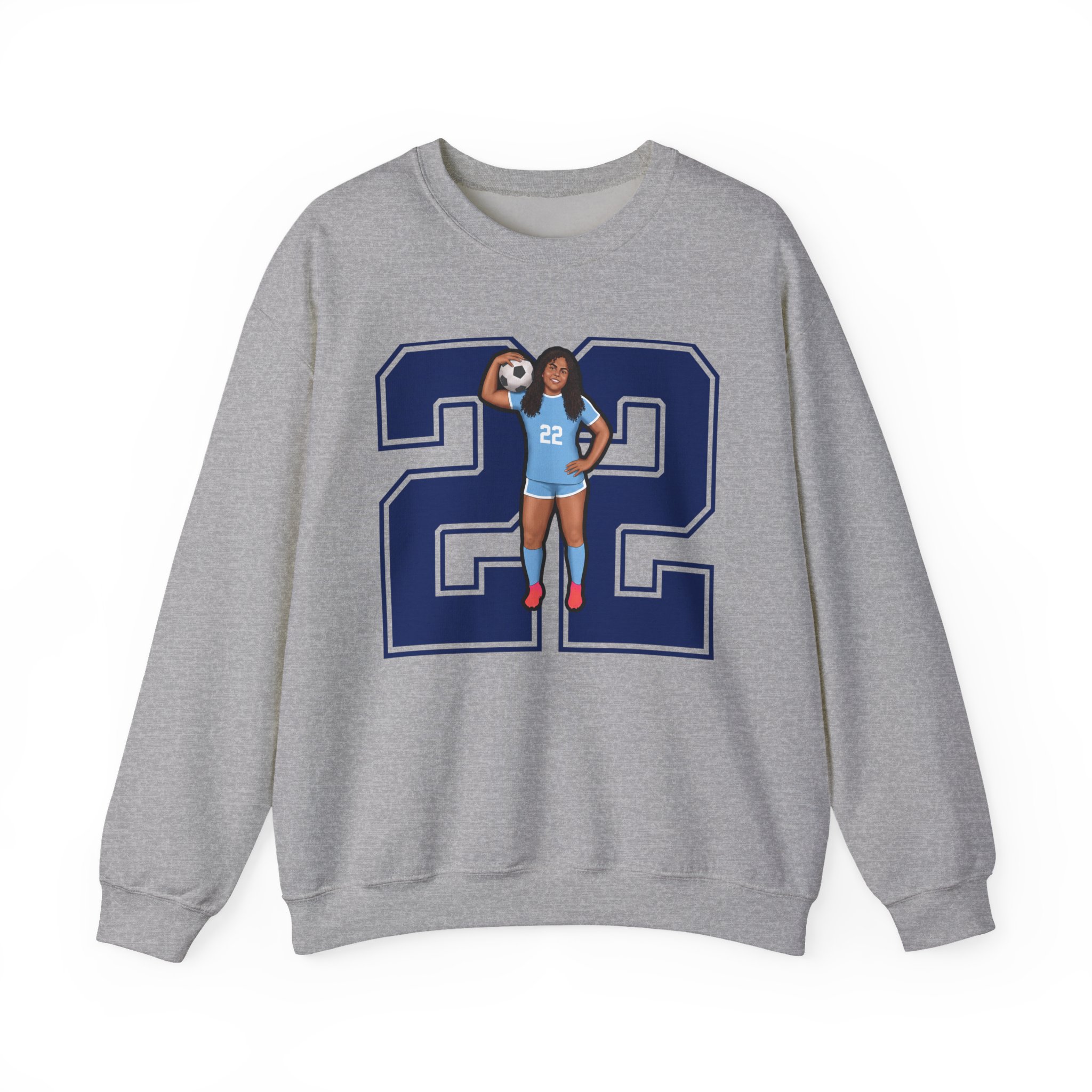 Crewneck Sweatshirt — character_number in Grey
