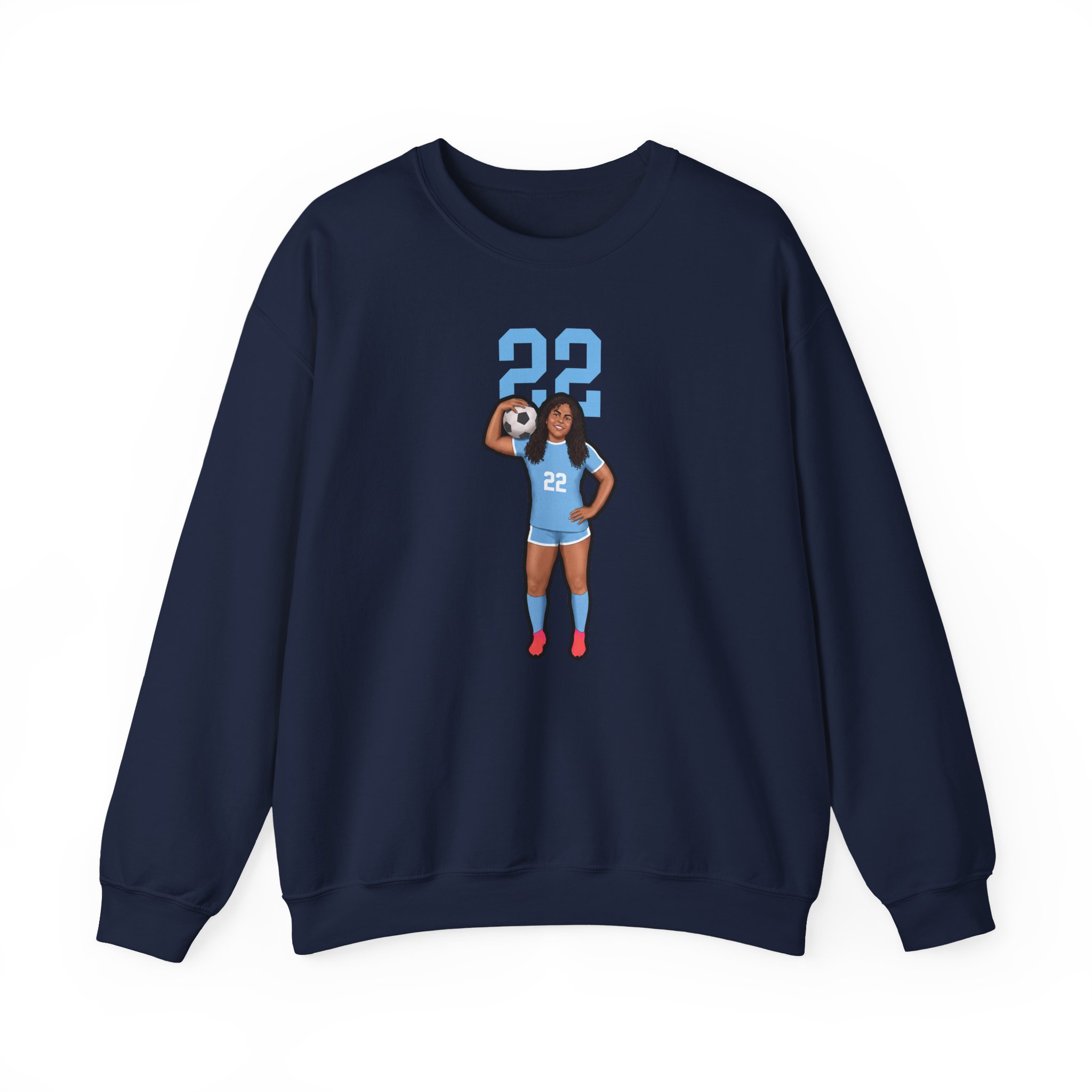 Crewneck Sweatshirt — character_number_top in Navy