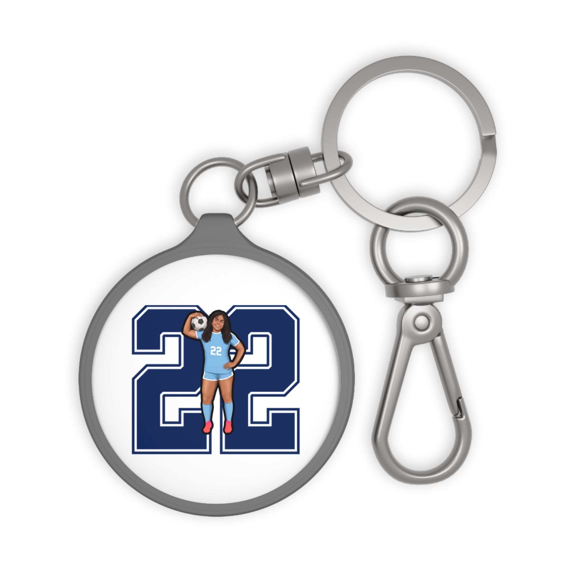 Keychain — character_number in Grey