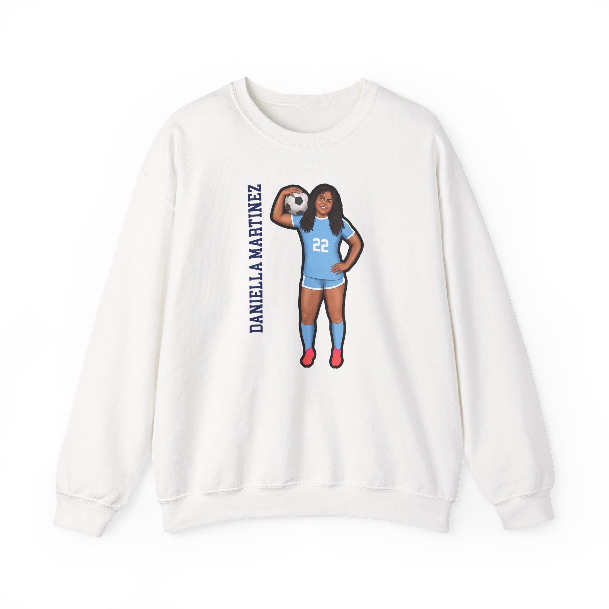 Crewneck Sweatshirt — character_name_vertical in White