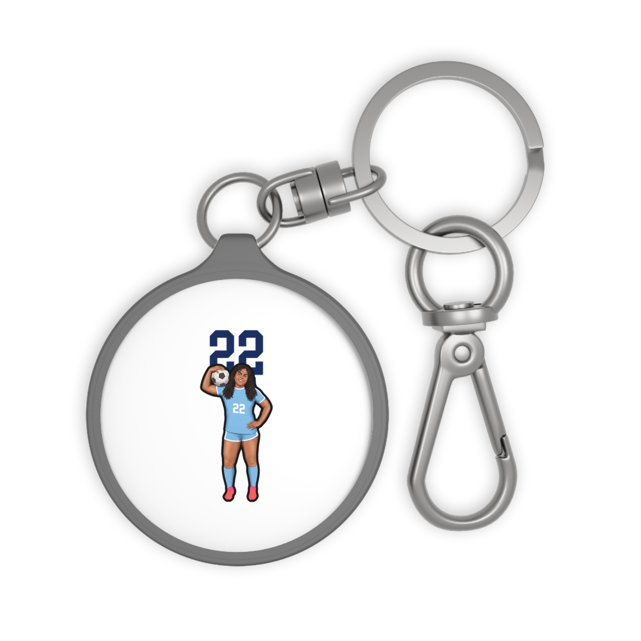 Keychain — character_number_top in Grey
