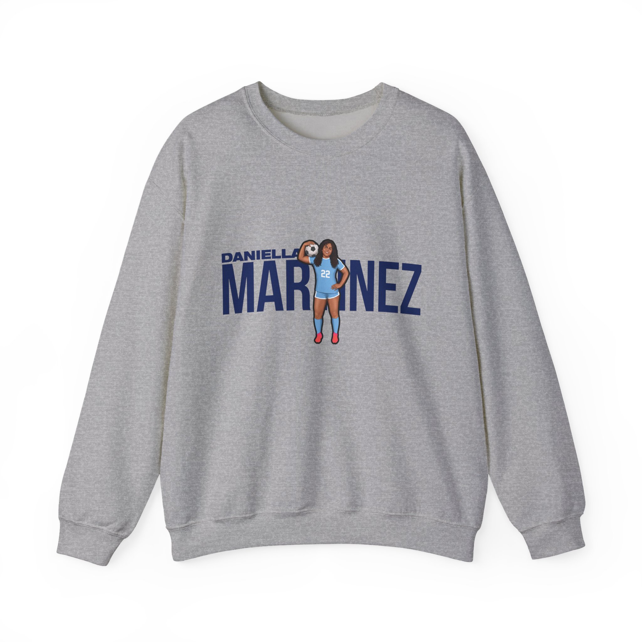 Crewneck Sweatshirt — character_player_name in Grey