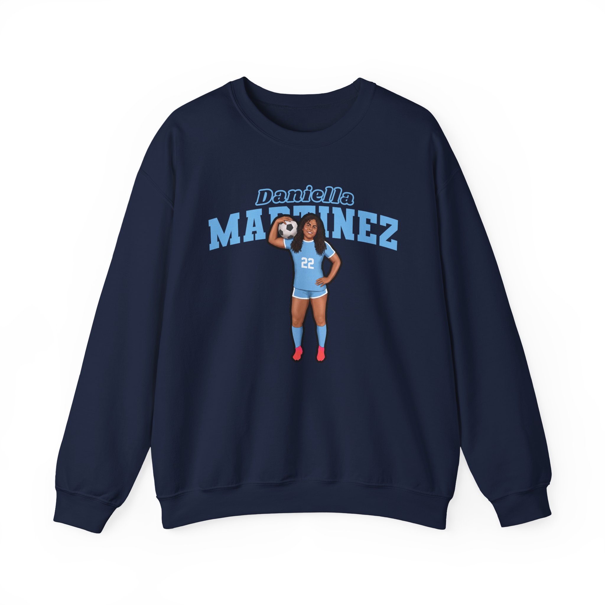 Crewneck Sweatshirt — character_name_arch in Navy