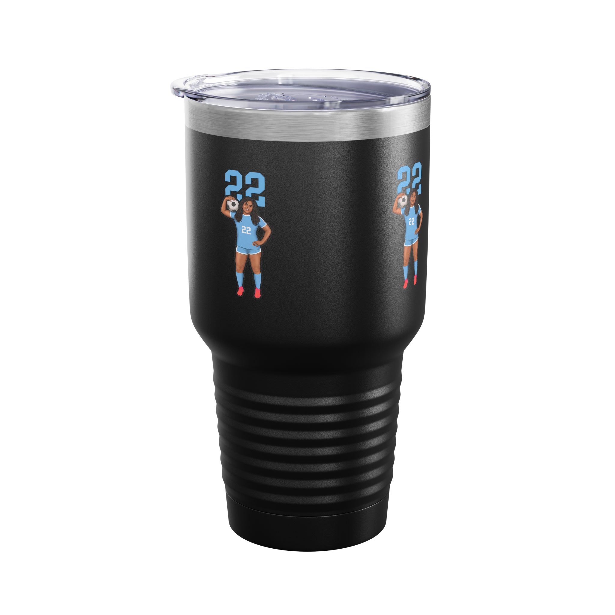30oz Tumbler — character_number_top in Black