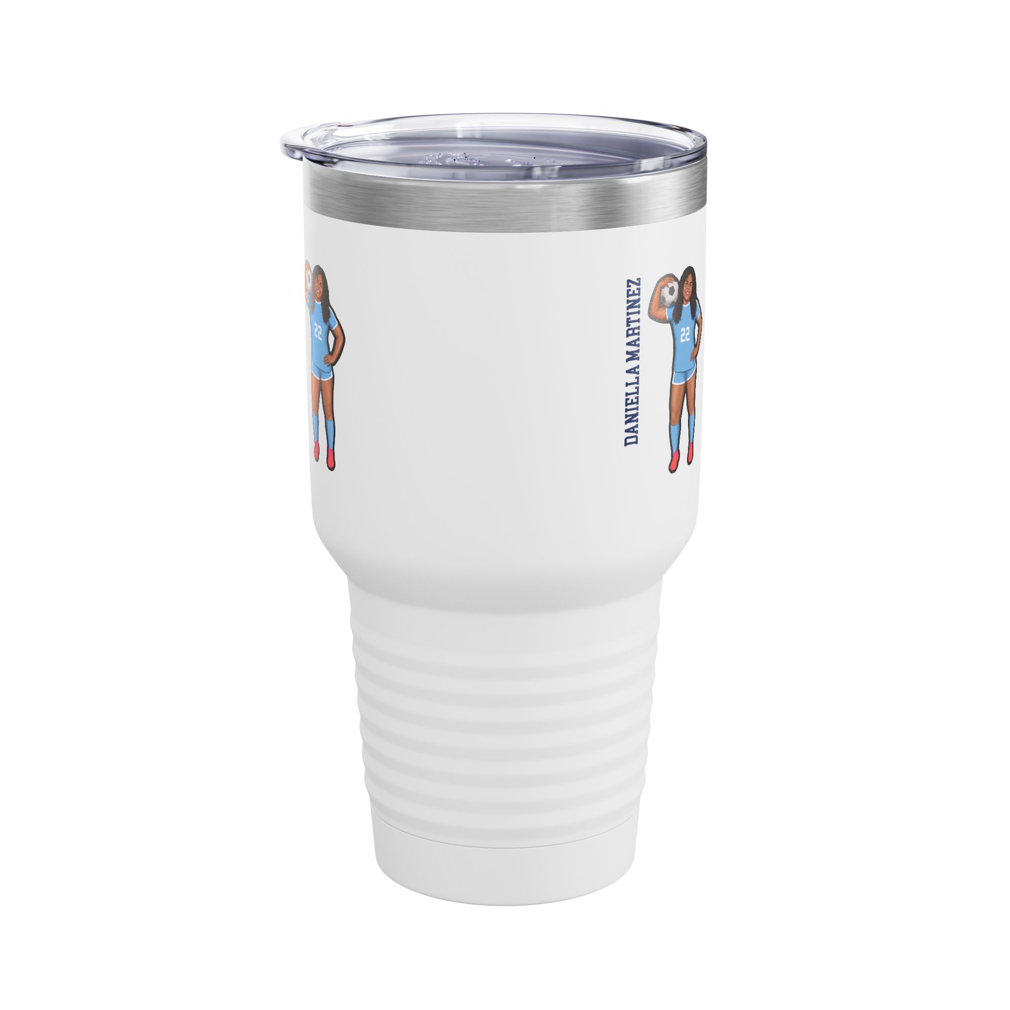 30oz Tumbler — character_name_vertical in White