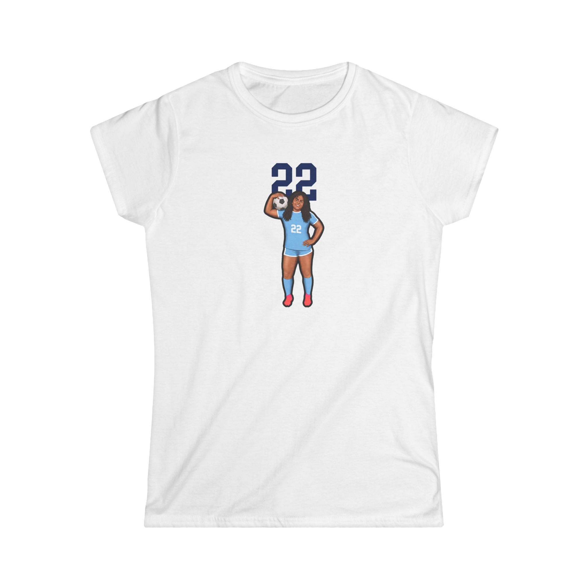 Women's Softstyle Tee — character_number_top in White