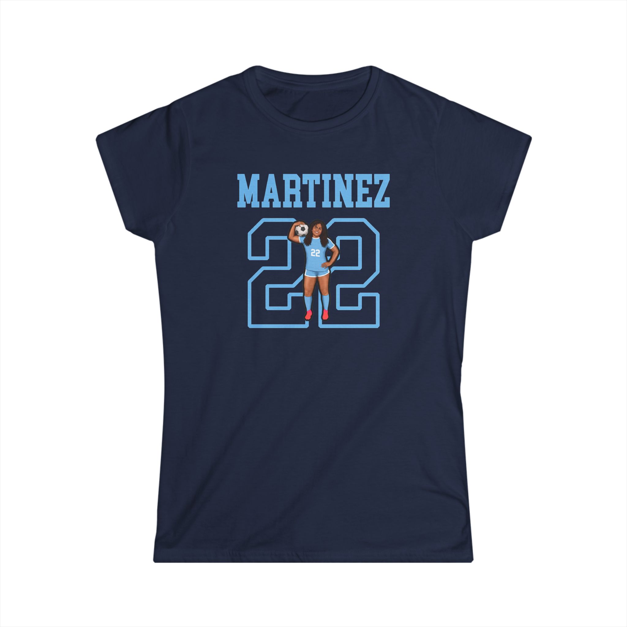Women's Softstyle Tee — character_shirsey in Navy