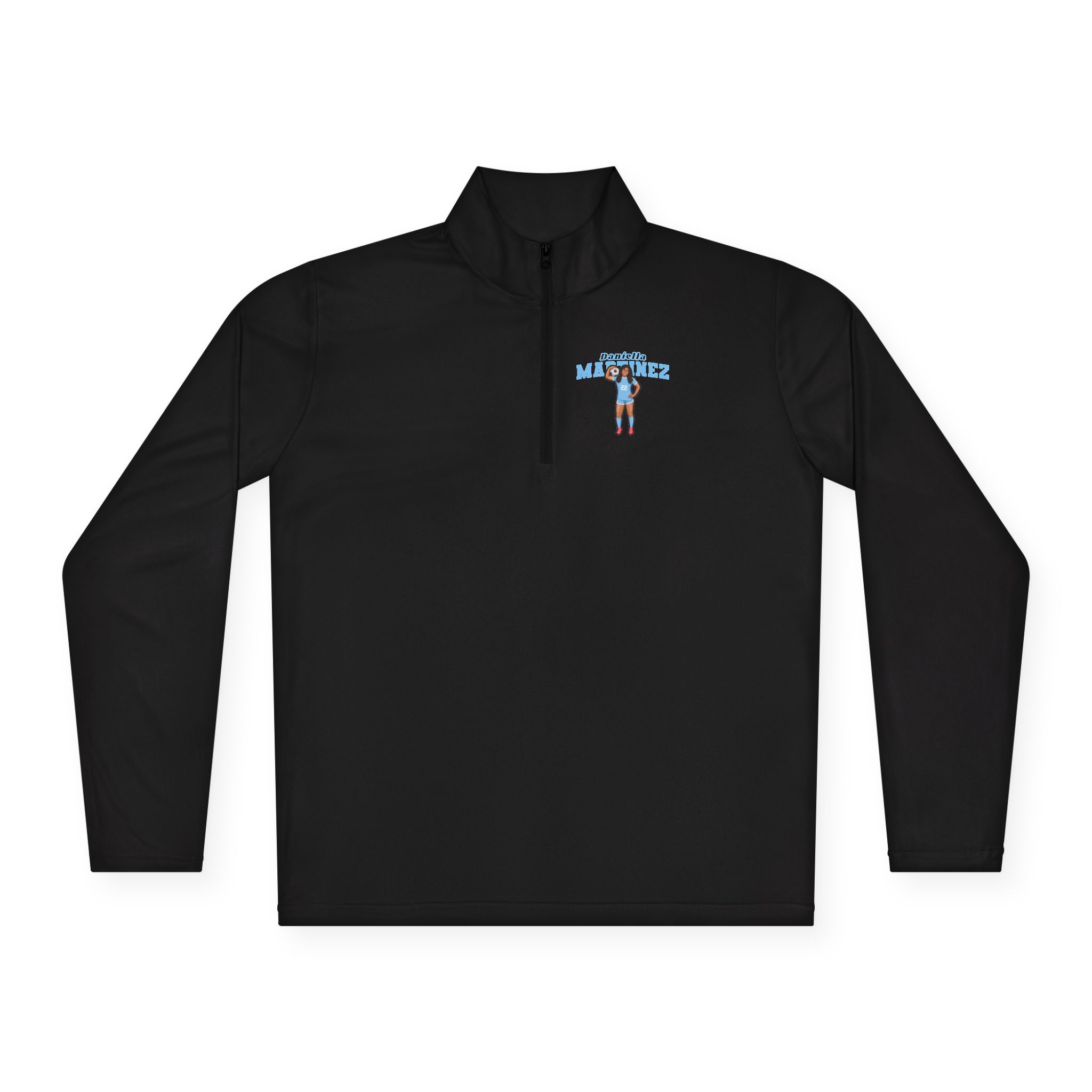 Q-Zip Pullover — character_name_arch in Black