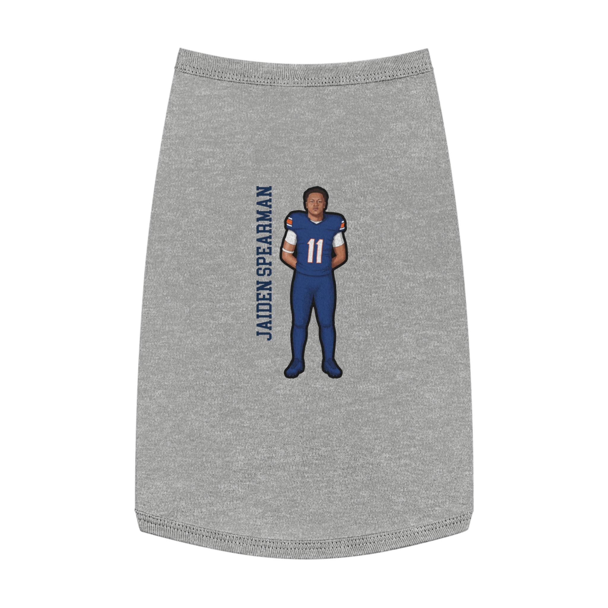 Pet Tank Top — character_name_vertical in White