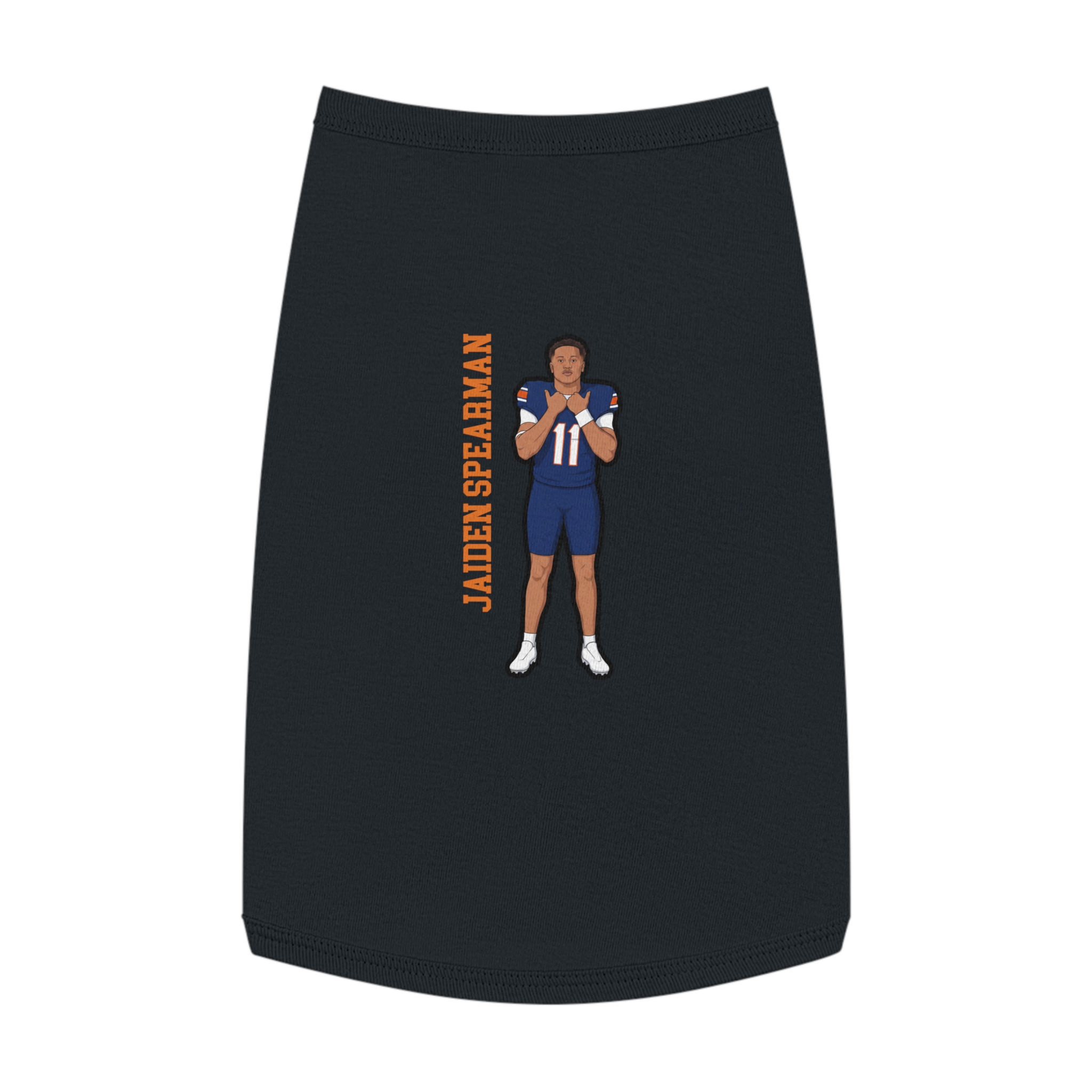 Pet Tank Top — character_name_vertical in Black