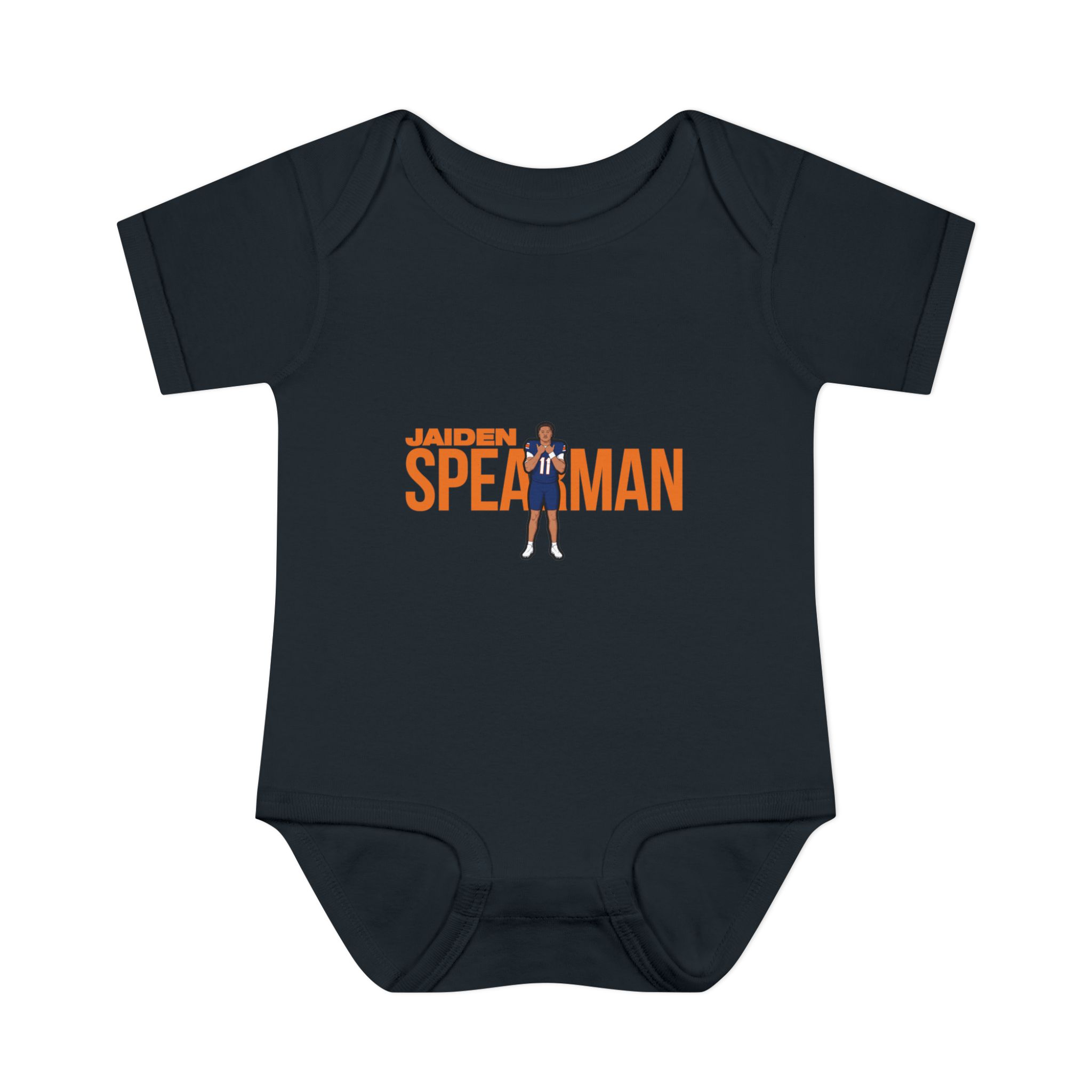 Baby Onesie — character_player_name in Black
