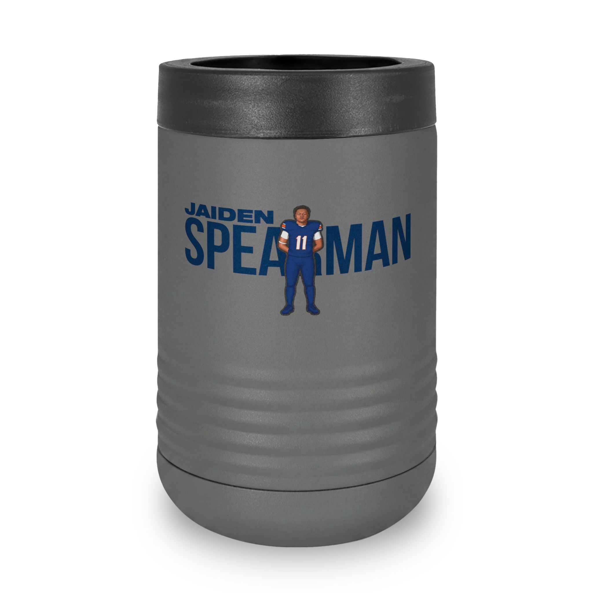 Stainless Can Cooler — character_player_name in Grey