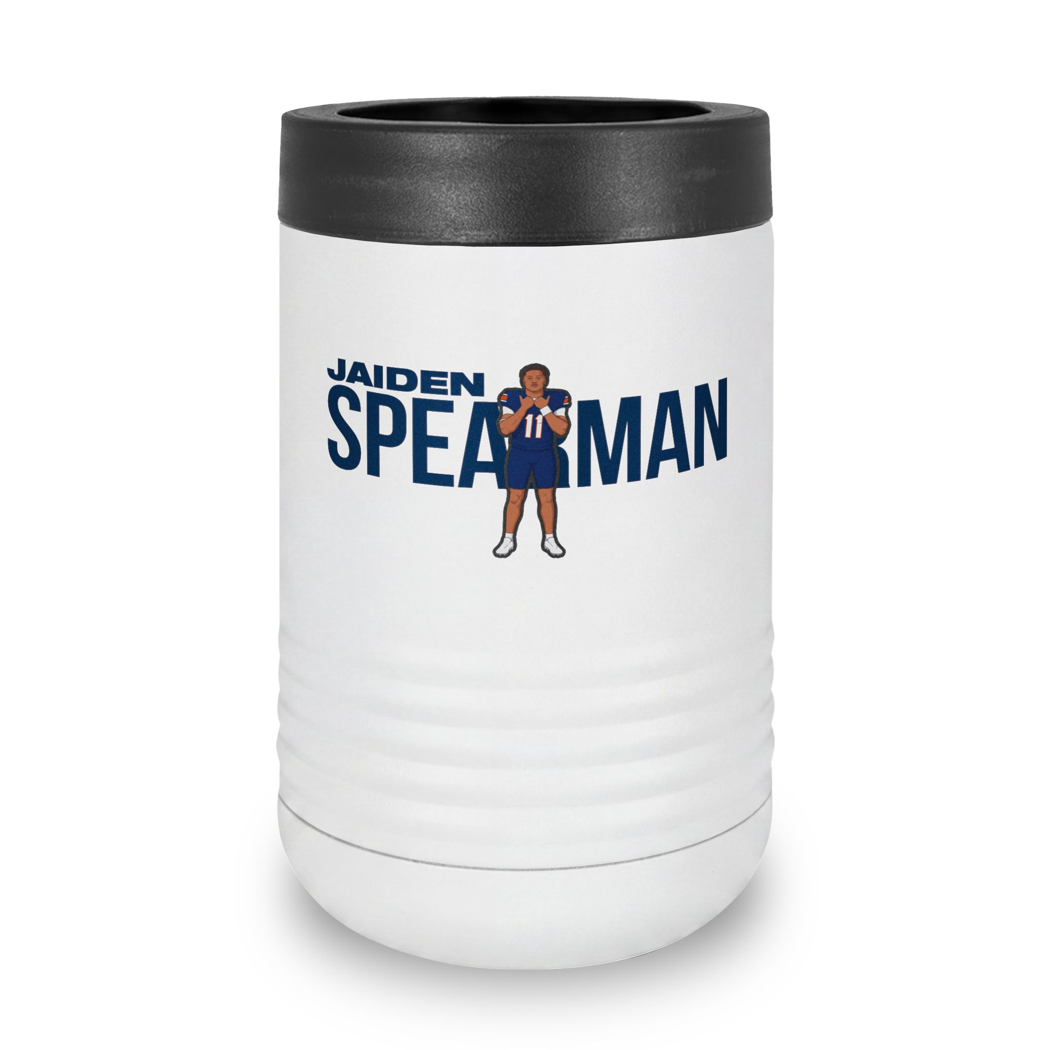 Stainless Can Cooler — character_player_name in White