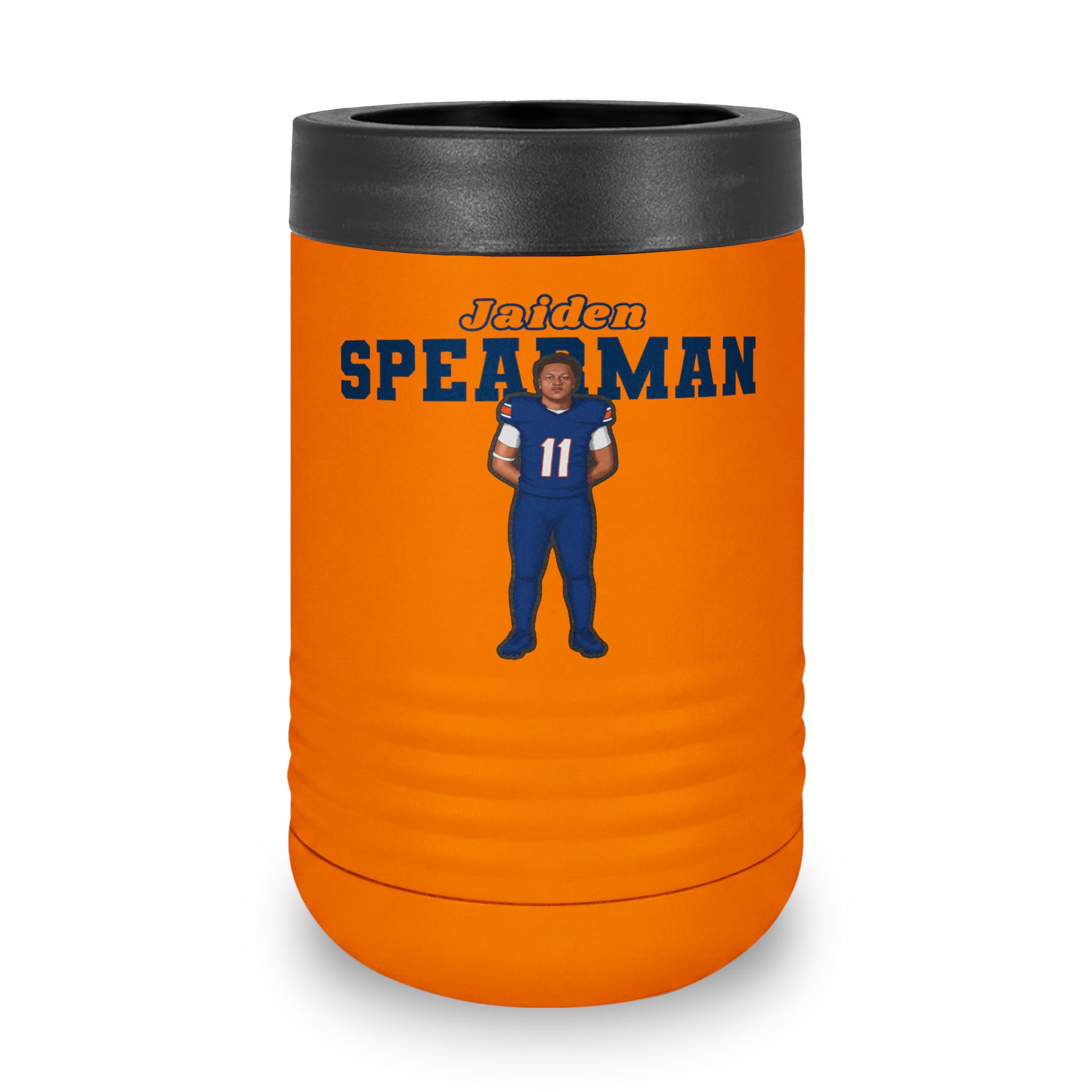 Stainless Can Cooler — character_name_arch in Orange