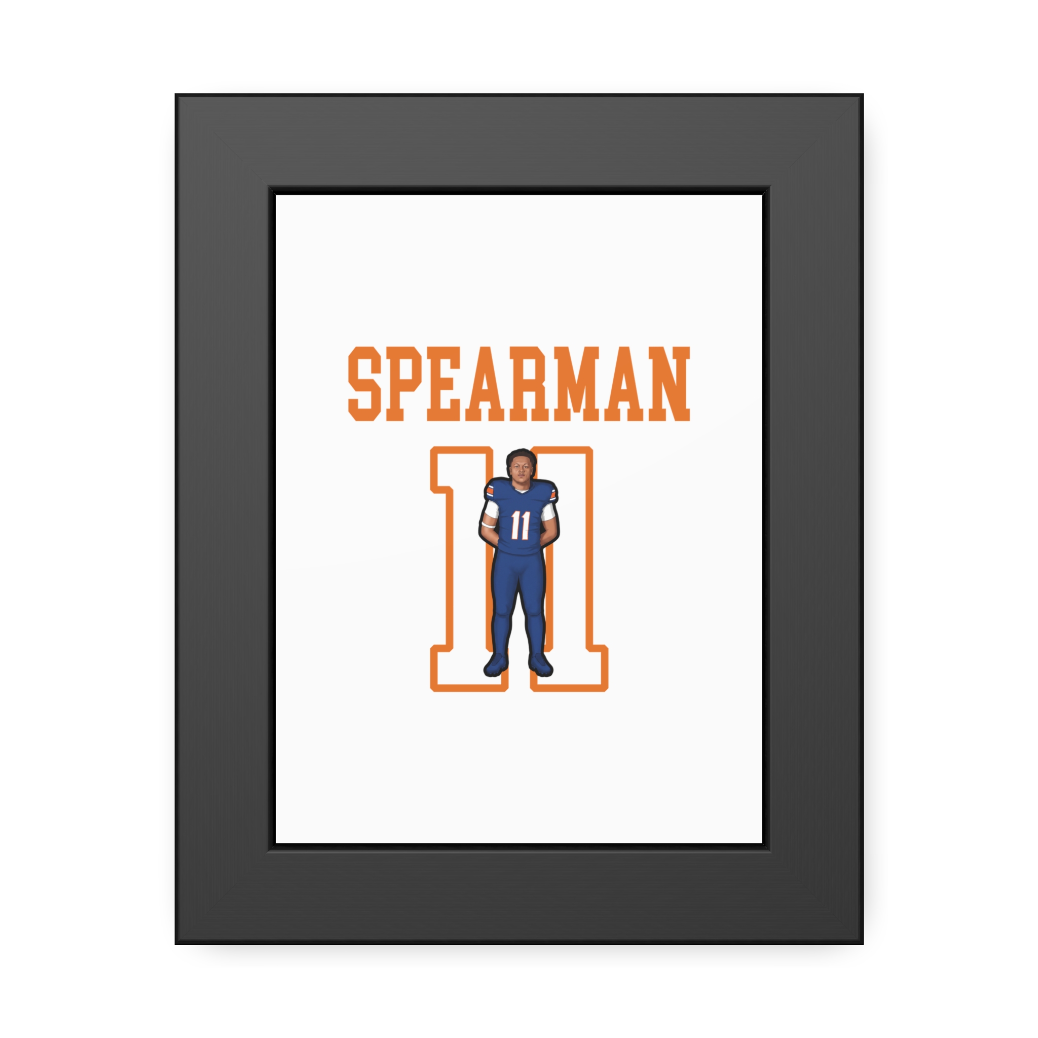 Framed Poster — character_shirsey in Black