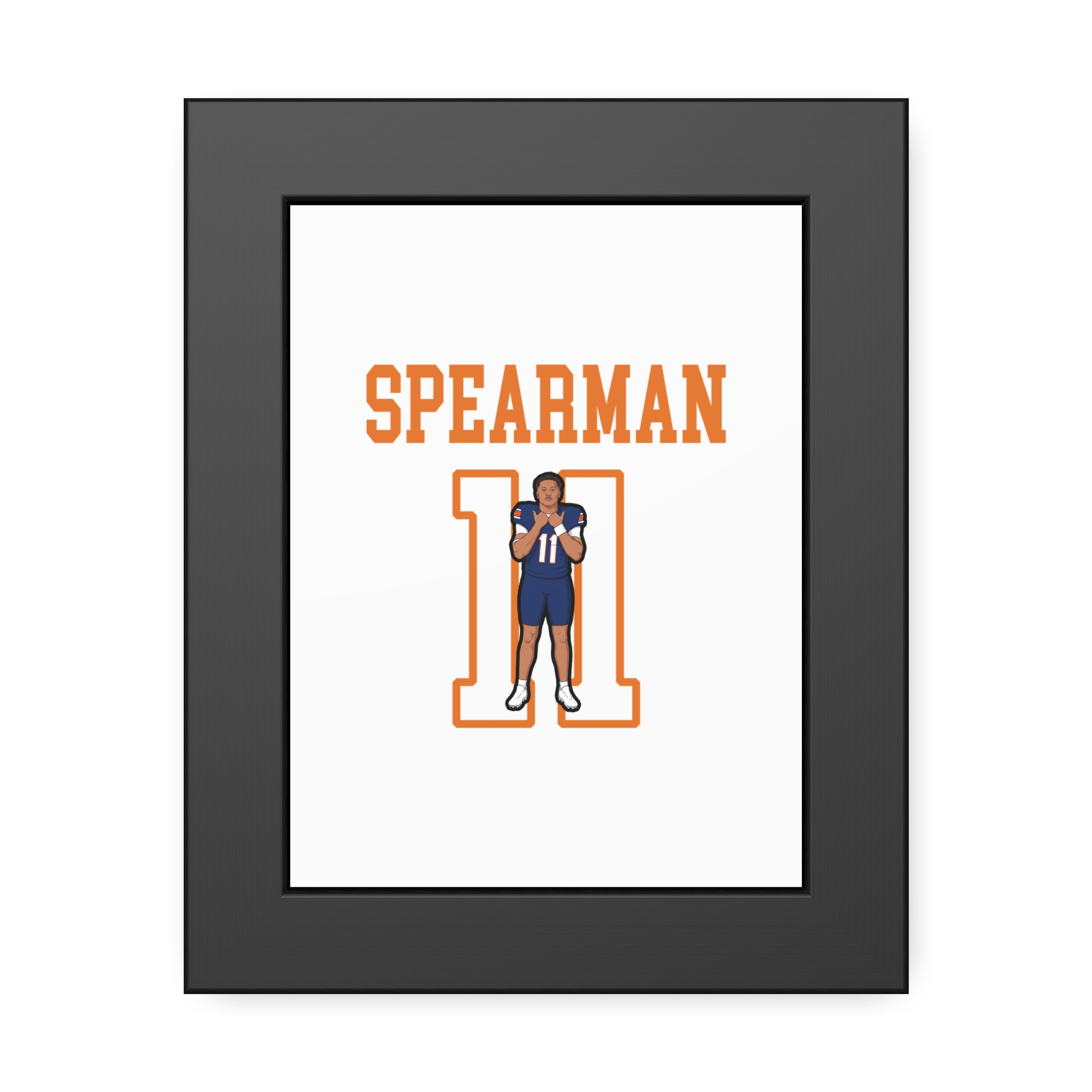 Framed Poster — character_shirsey in Black