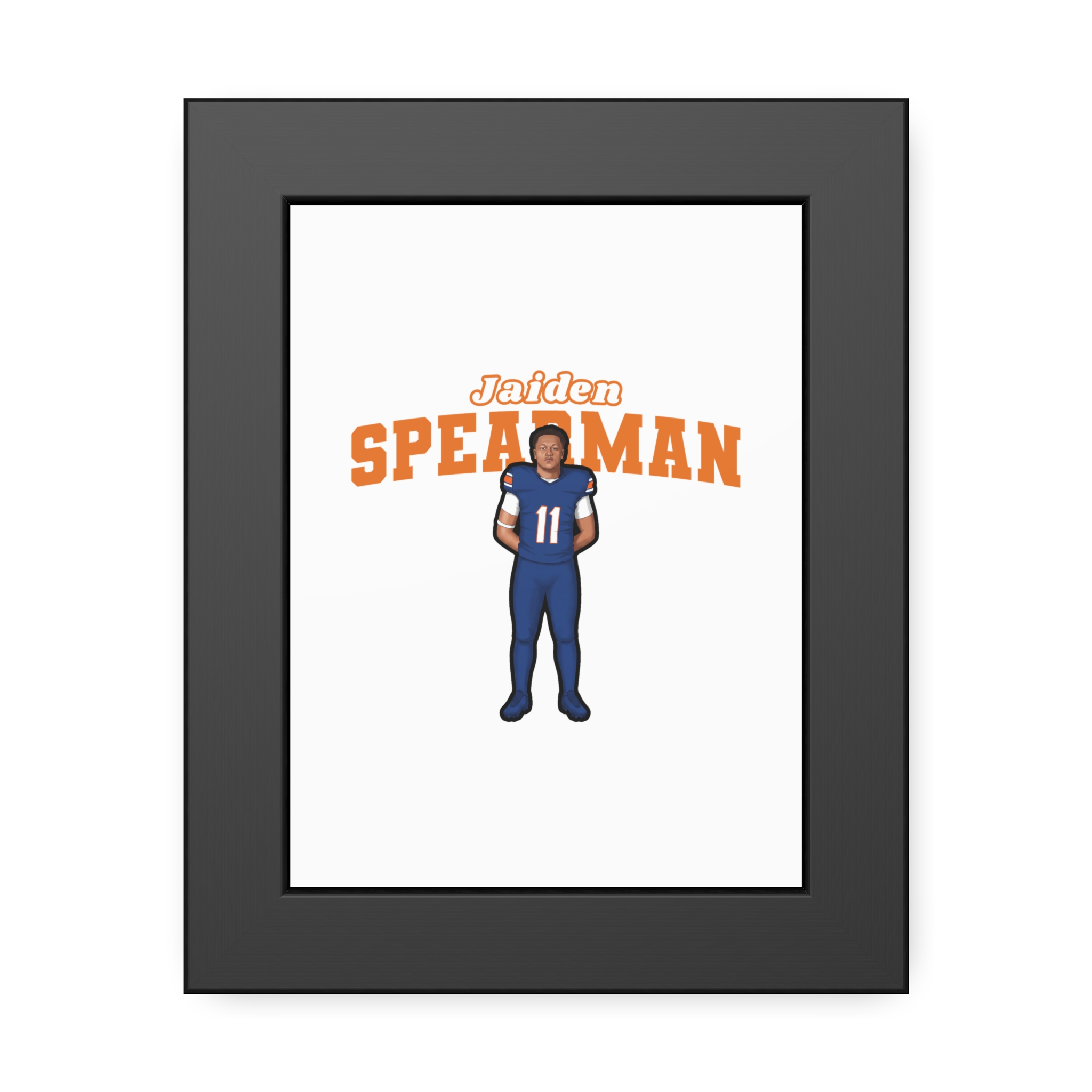 Framed Poster — character_name_arch in Black