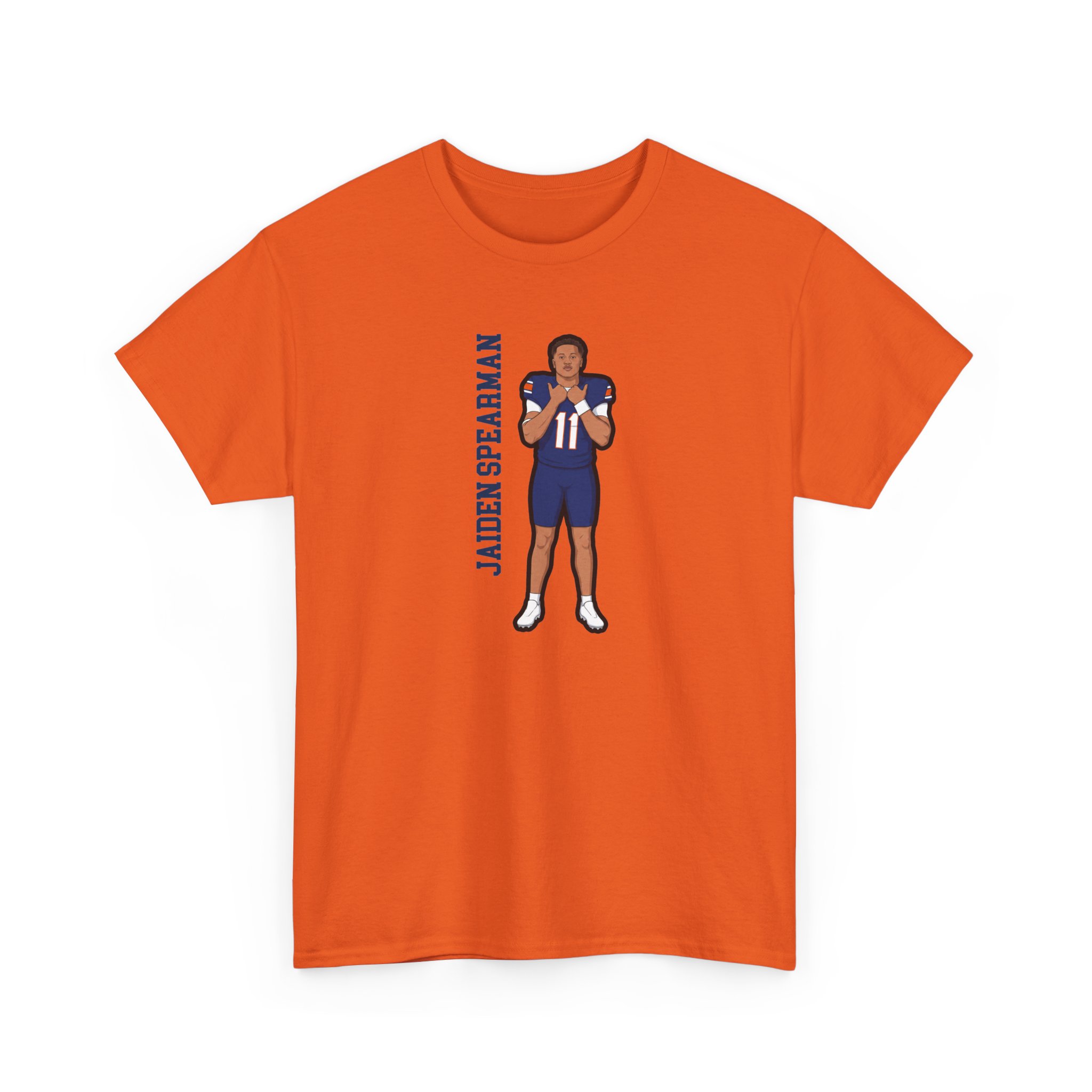 Tee — character_name_vertical in Orange