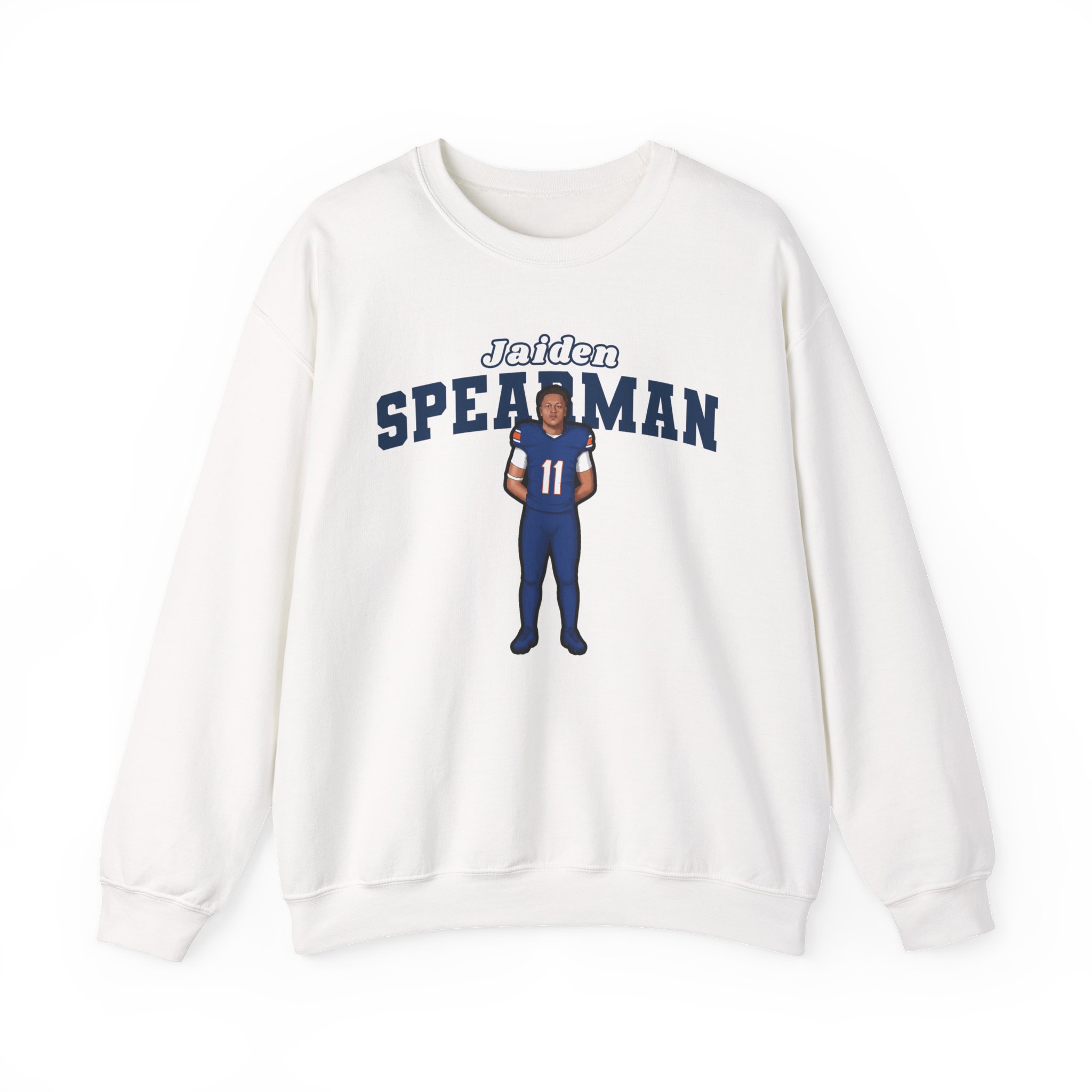 Crewneck Sweatshirt — character_name_arch in White