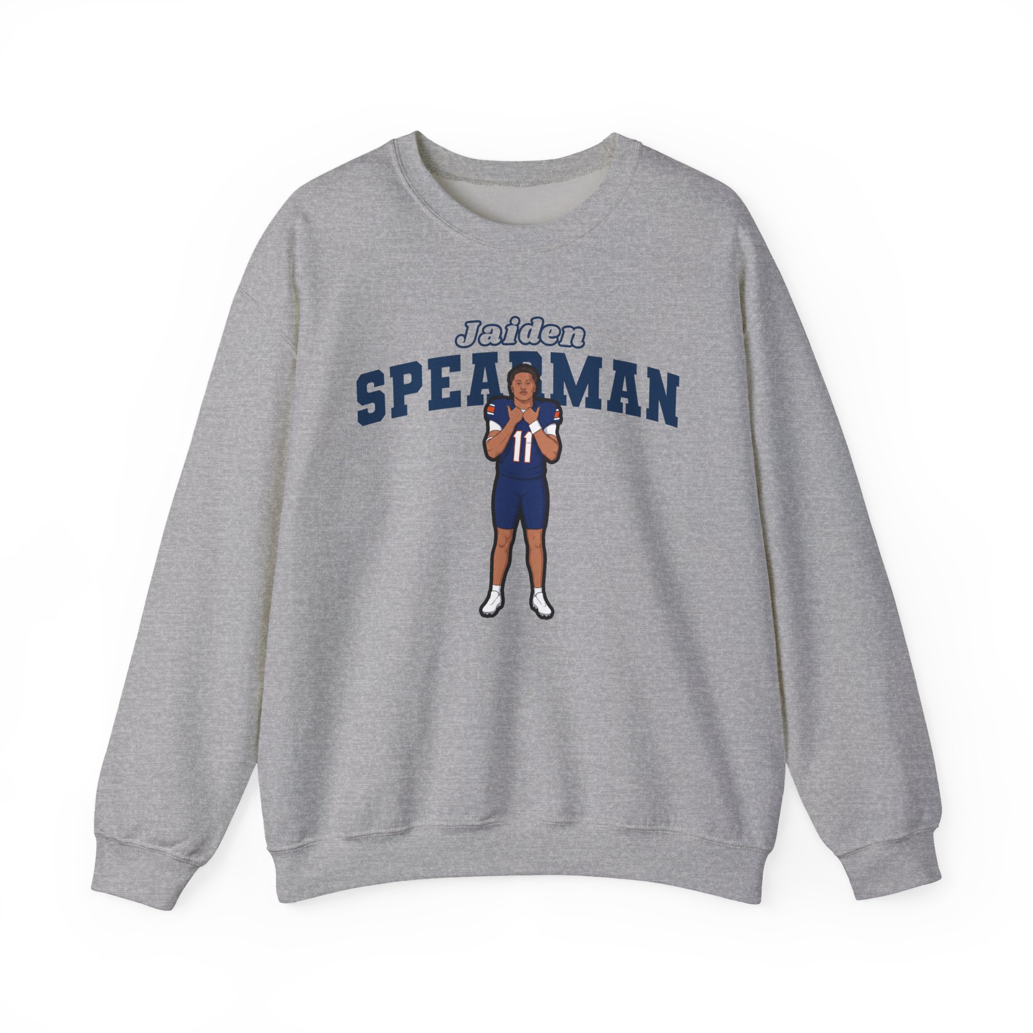Crewneck Sweatshirt — character_name_arch in Grey