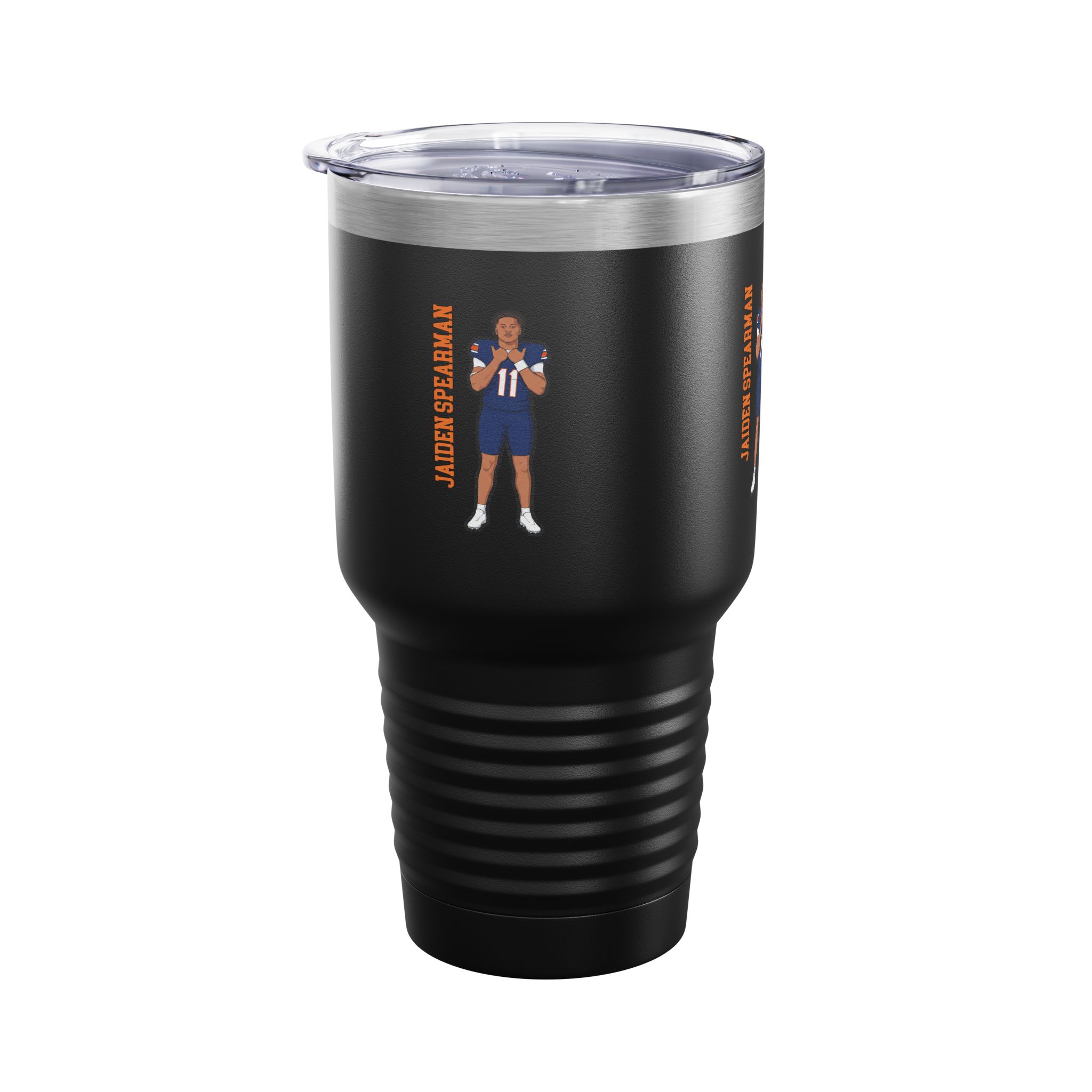 30oz Tumbler — character_name_vertical in Black