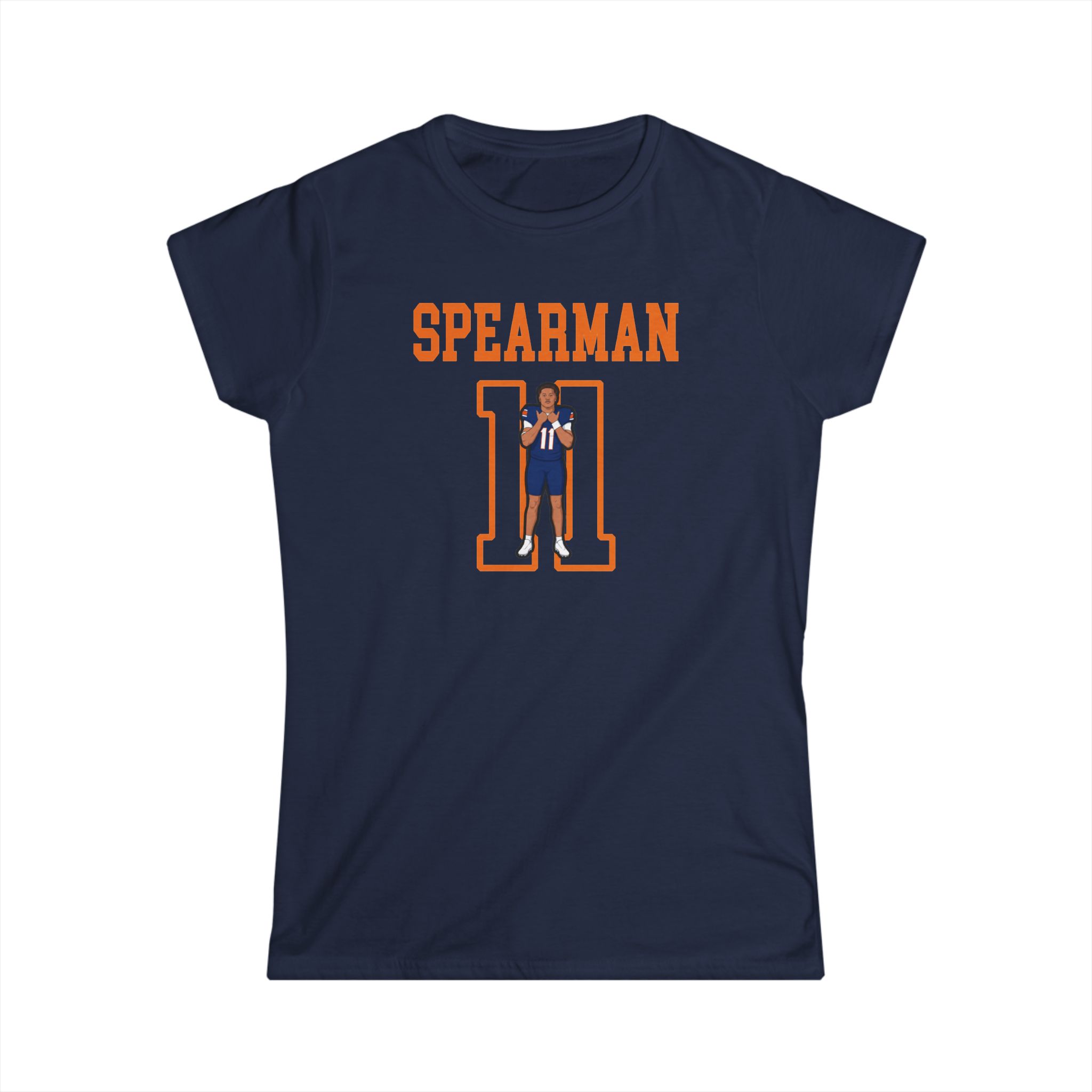 Women's Softstyle Tee — character_shirsey in Navy